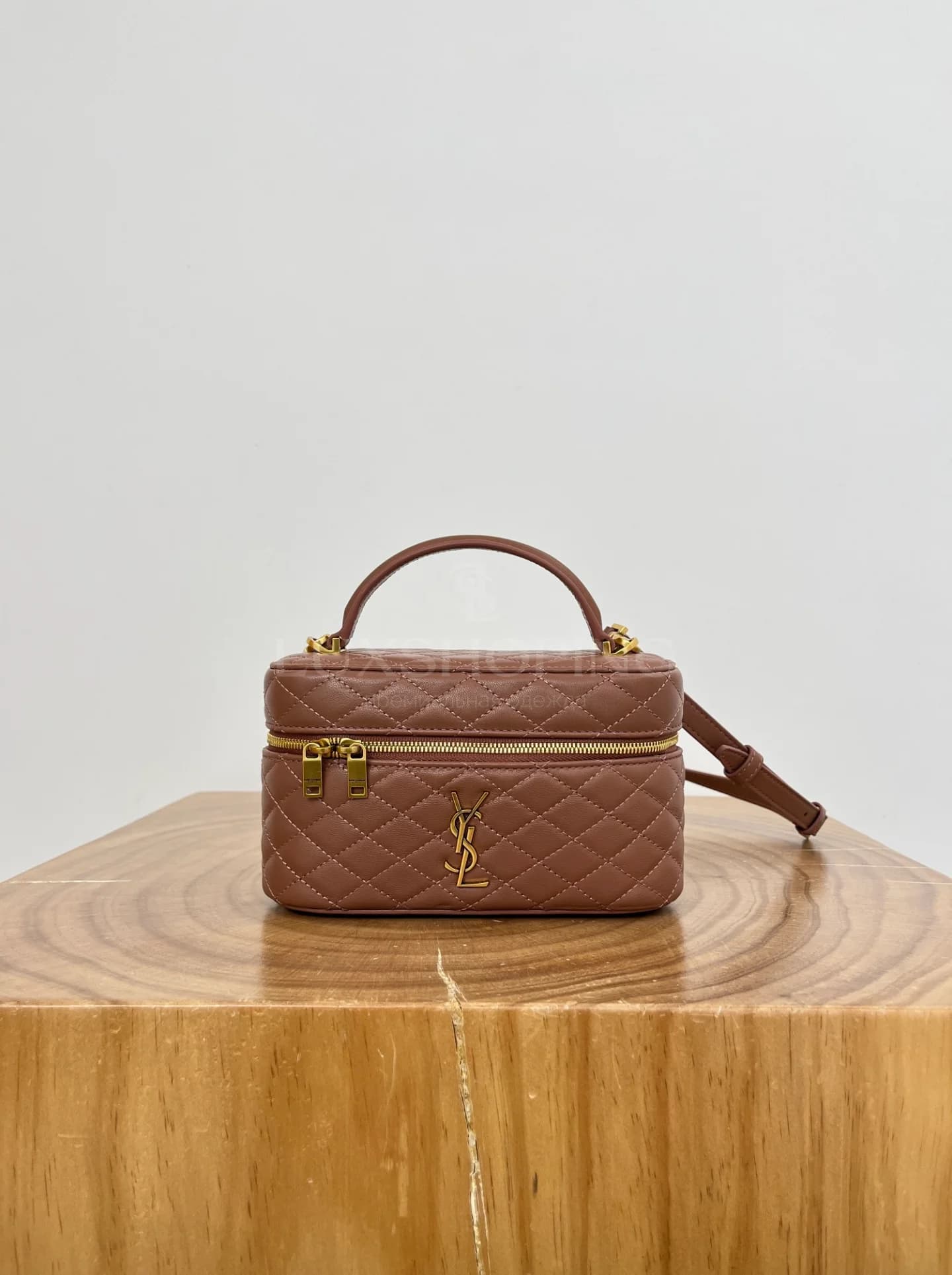 Сумка YSL Gaby Mini 18×11×6.5 см коричневая - фото 2