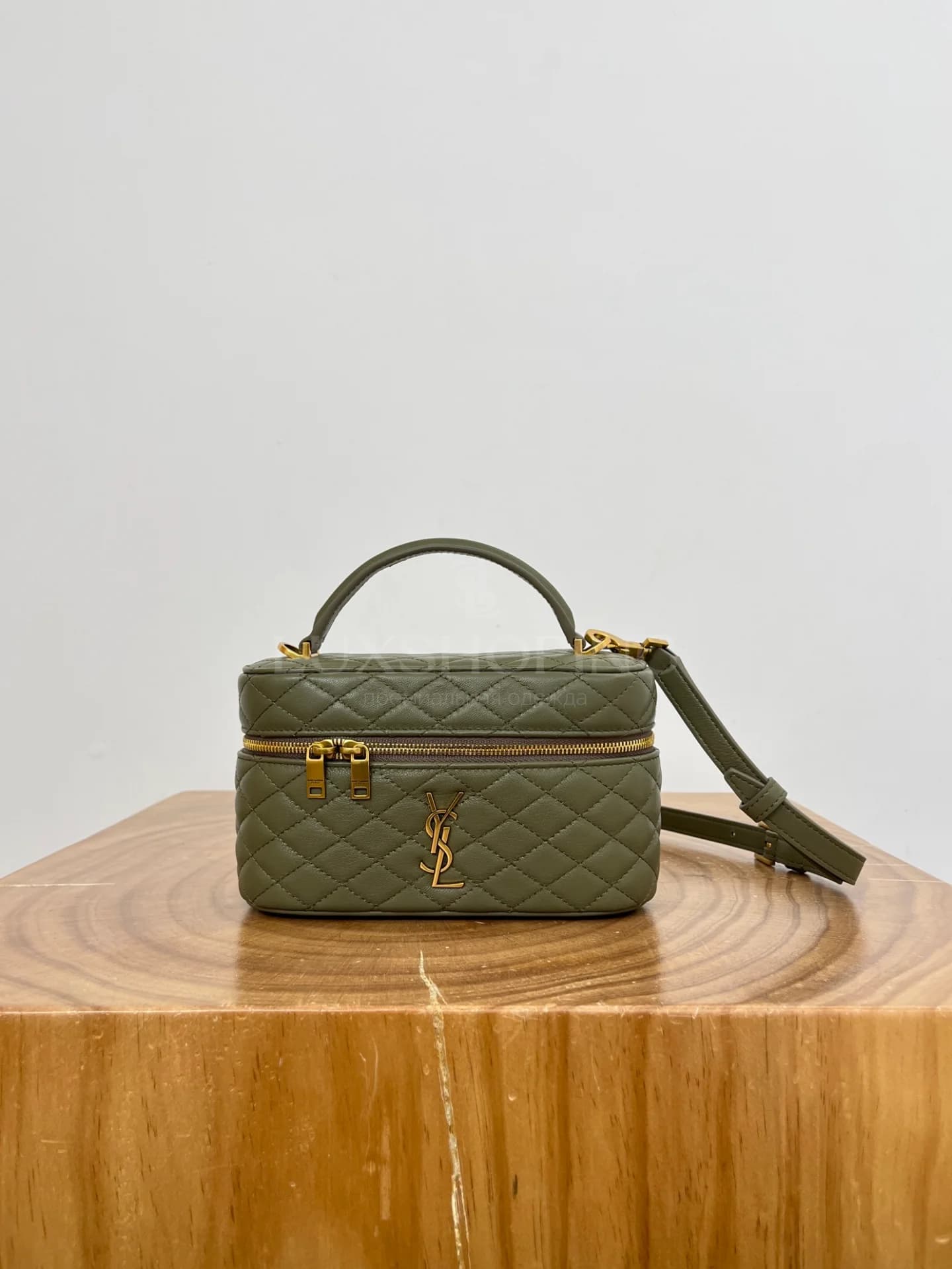 Сумка YSL Gaby Mini 18×11×6.5 см зеленая - фото 2