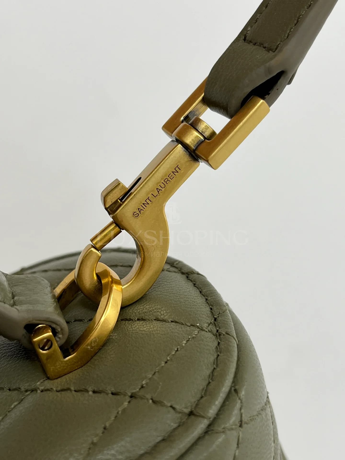 Сумка YSL Gaby Mini 18×11×6.5 см зеленая - фото 6