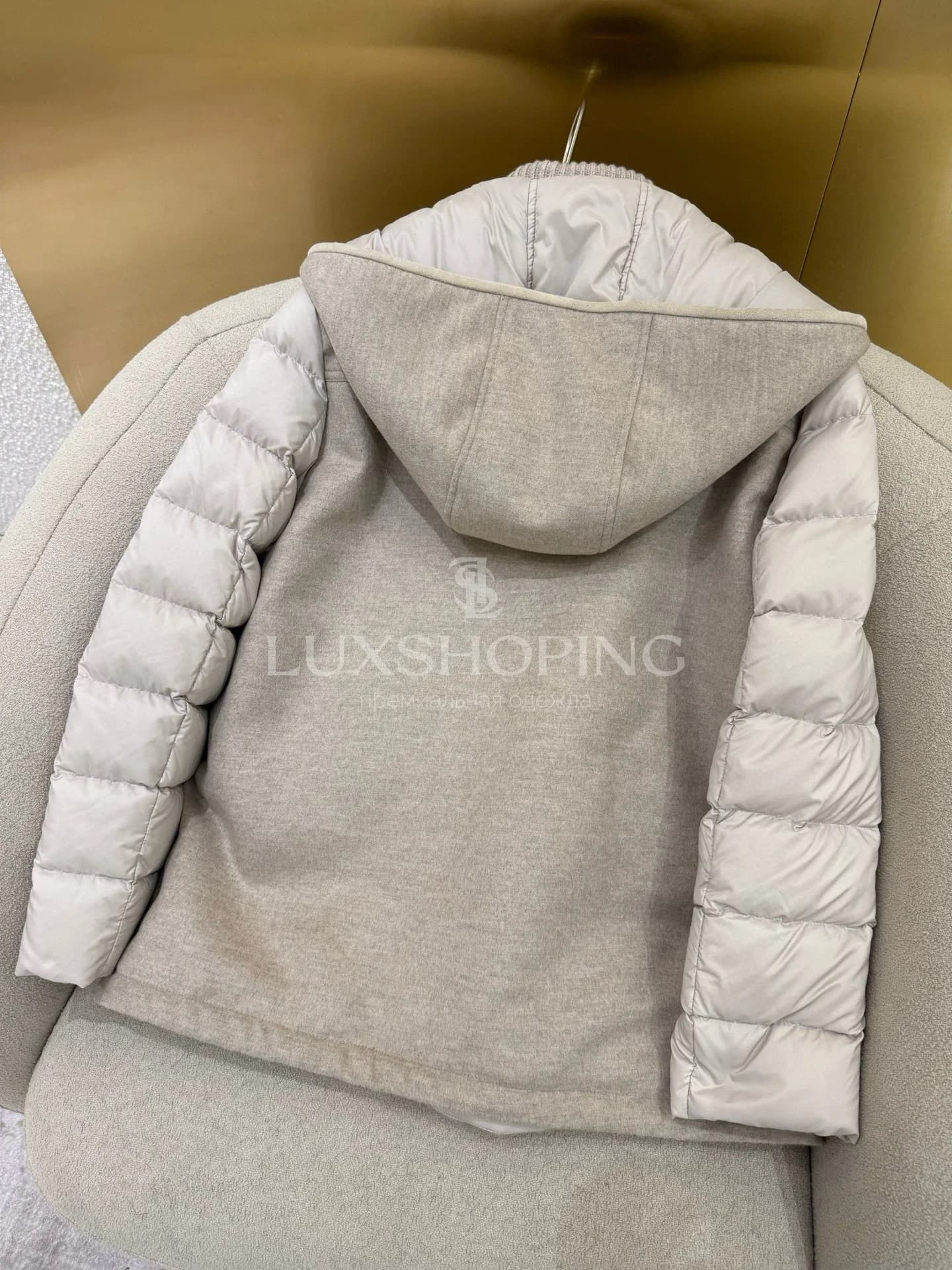 Loro Piana Пуховик с отделкой из кашемира и замши - фото 9