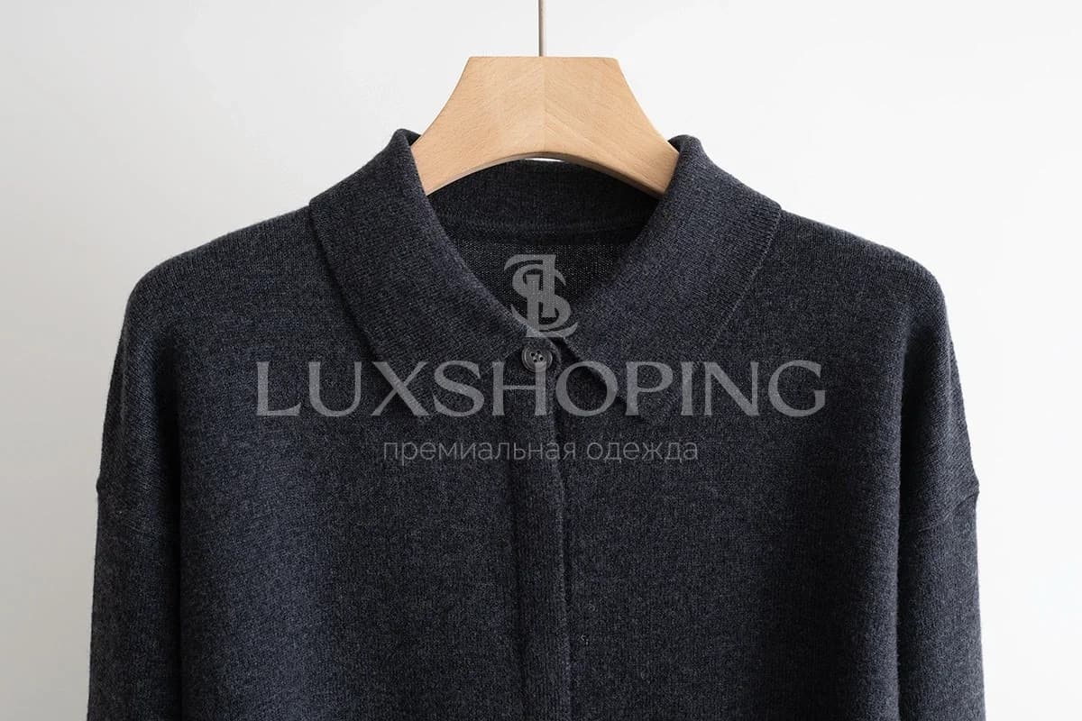 Роскошная блуза-рубашка из кашемира и шерсти от The Row - фото 4