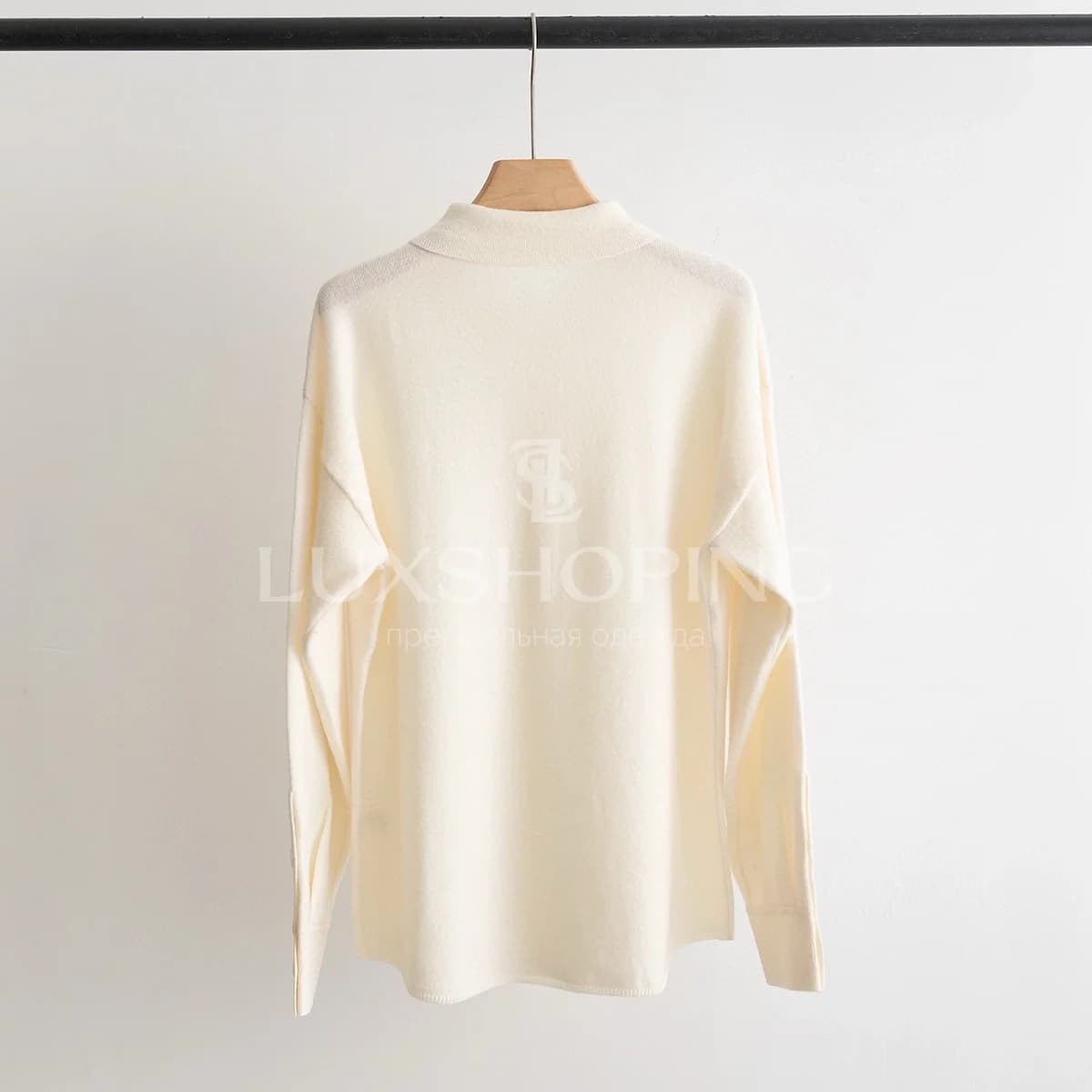 Роскошная блуза-рубашка из кашемира и шерсти от The Row «Классический бежевый» - фото 6