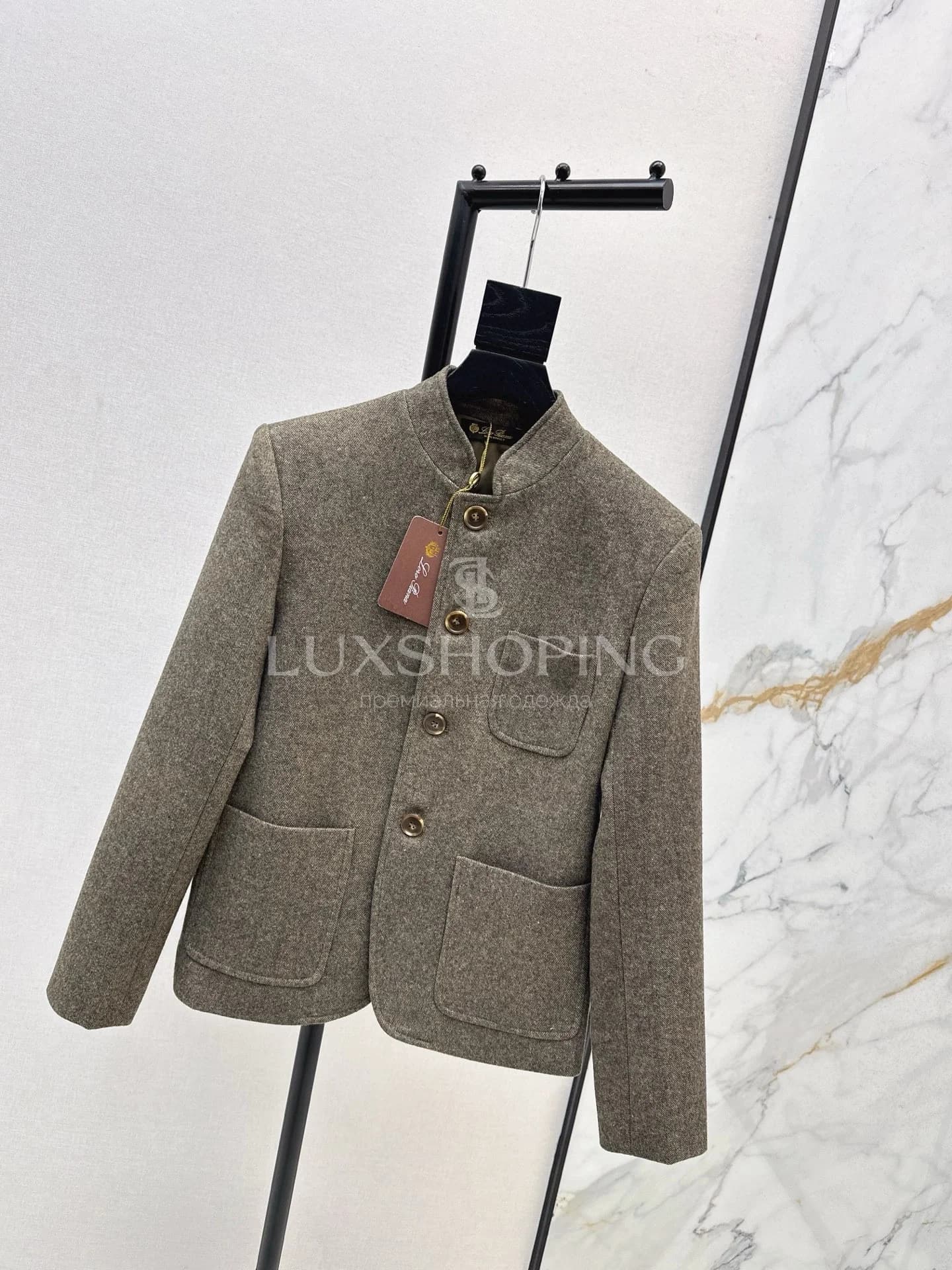 Loro Piana Жакет с воротником-стойкой прямого кроя из роскошной шерсти твил - фото 3