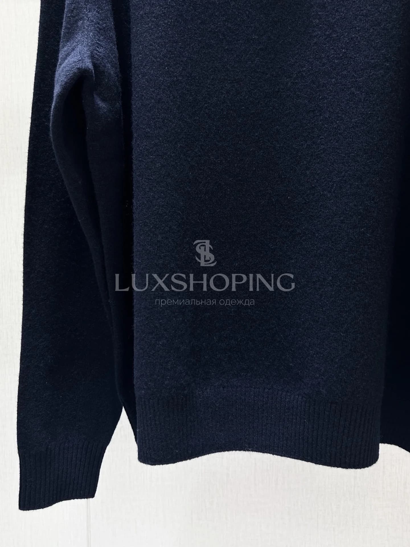 MIU MIU Кашемировый джемпер с молнией и кожаными вставками - фото 4