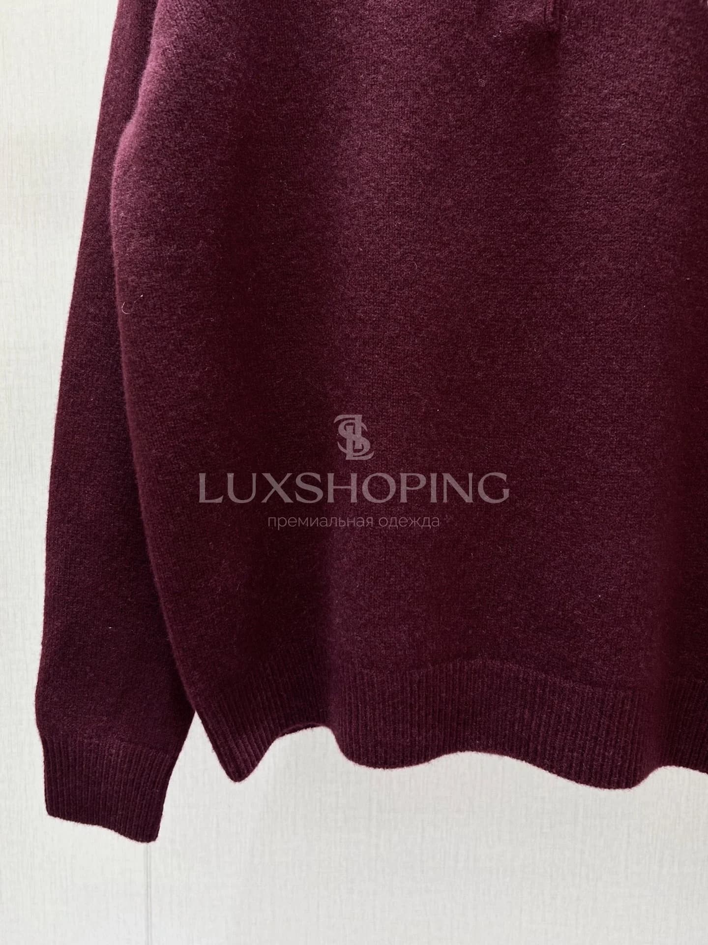 MIU MIU Джемпер поло из 100% кашемира в цвете бордо - фото 2