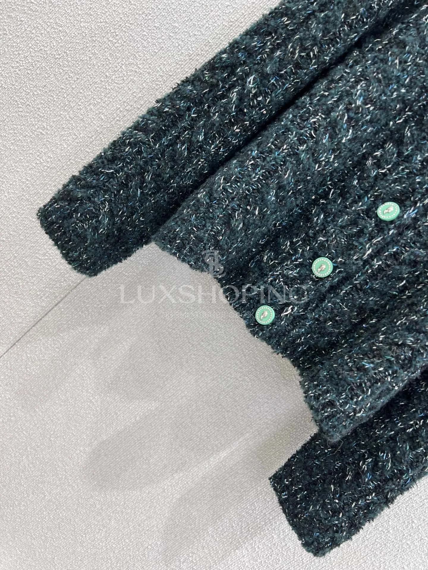 Chanel Жакет из кашемира с изумрудным блеском из коллекции Métiers d’Art 25K - фото 9