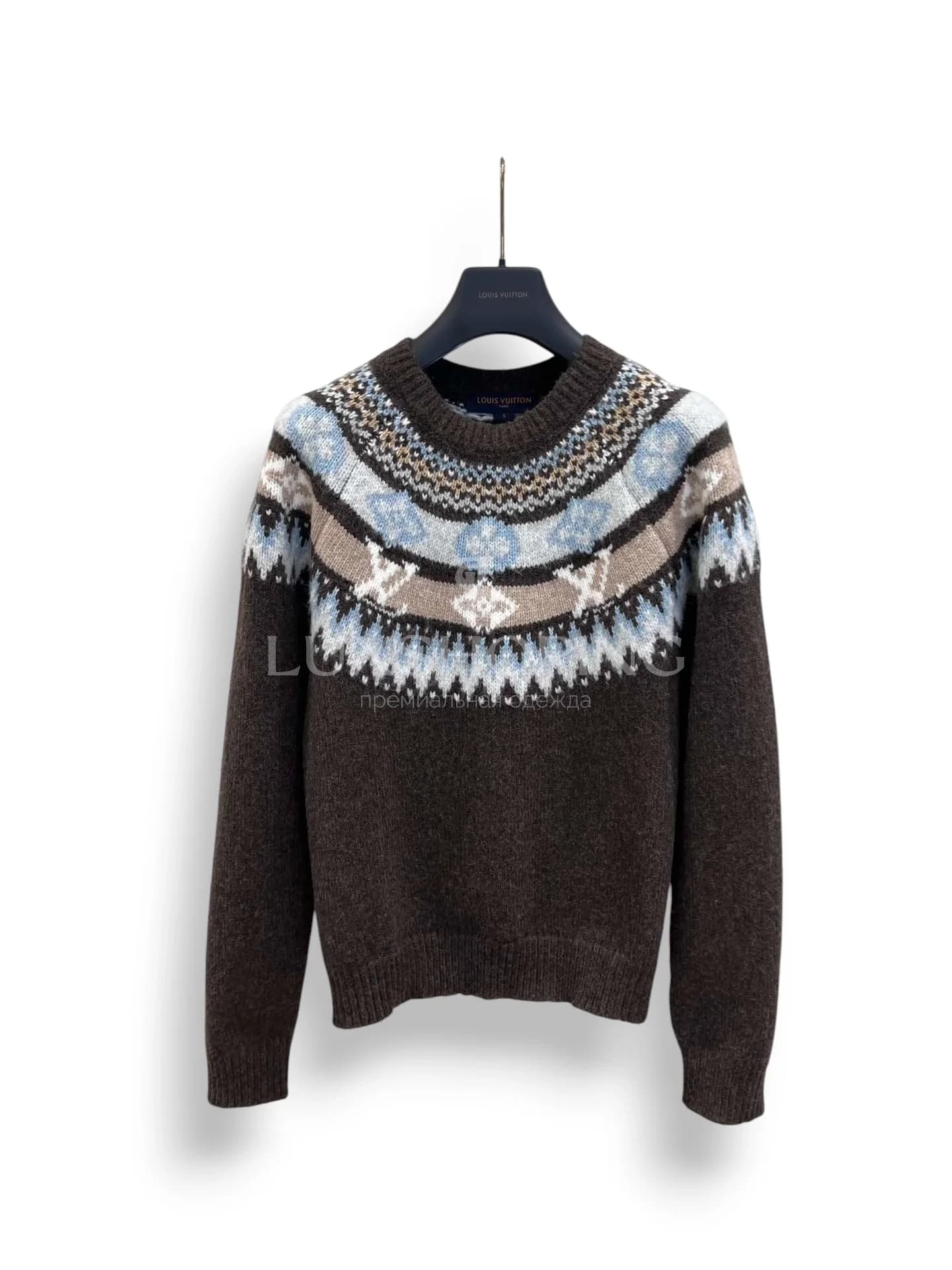 Louis Vuitton Свитер из альпаки с жаккардовым узором из коллекции 25FW Ski