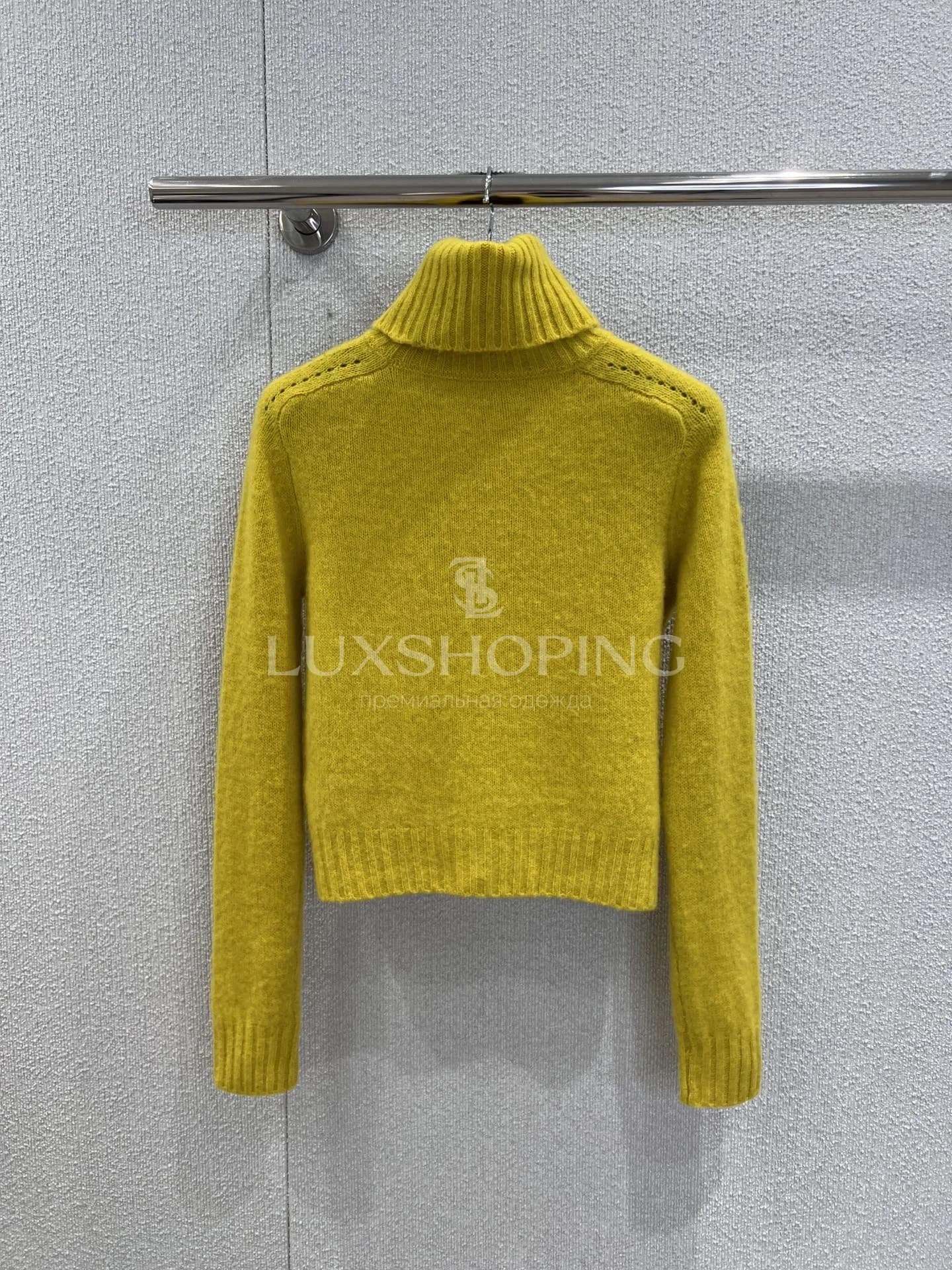 Celine Водолазка из 100% шерсти лимонно-жёлтого оттенка, коллекция 25FW - фото 4