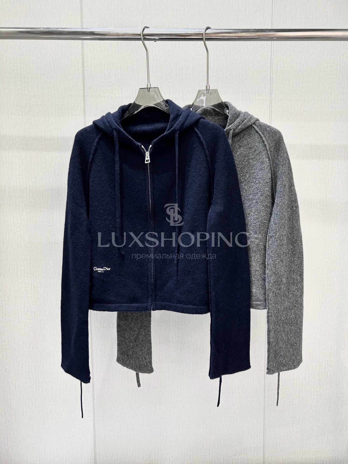 Dior Вязаная худи на молнии из шерсти, коллекция 25FW - фото 11