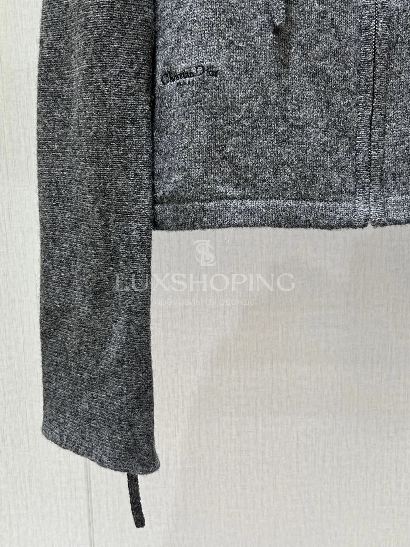 Dior Вязаная худи на молнии из шерсти, коллекция 25FW - фото 3