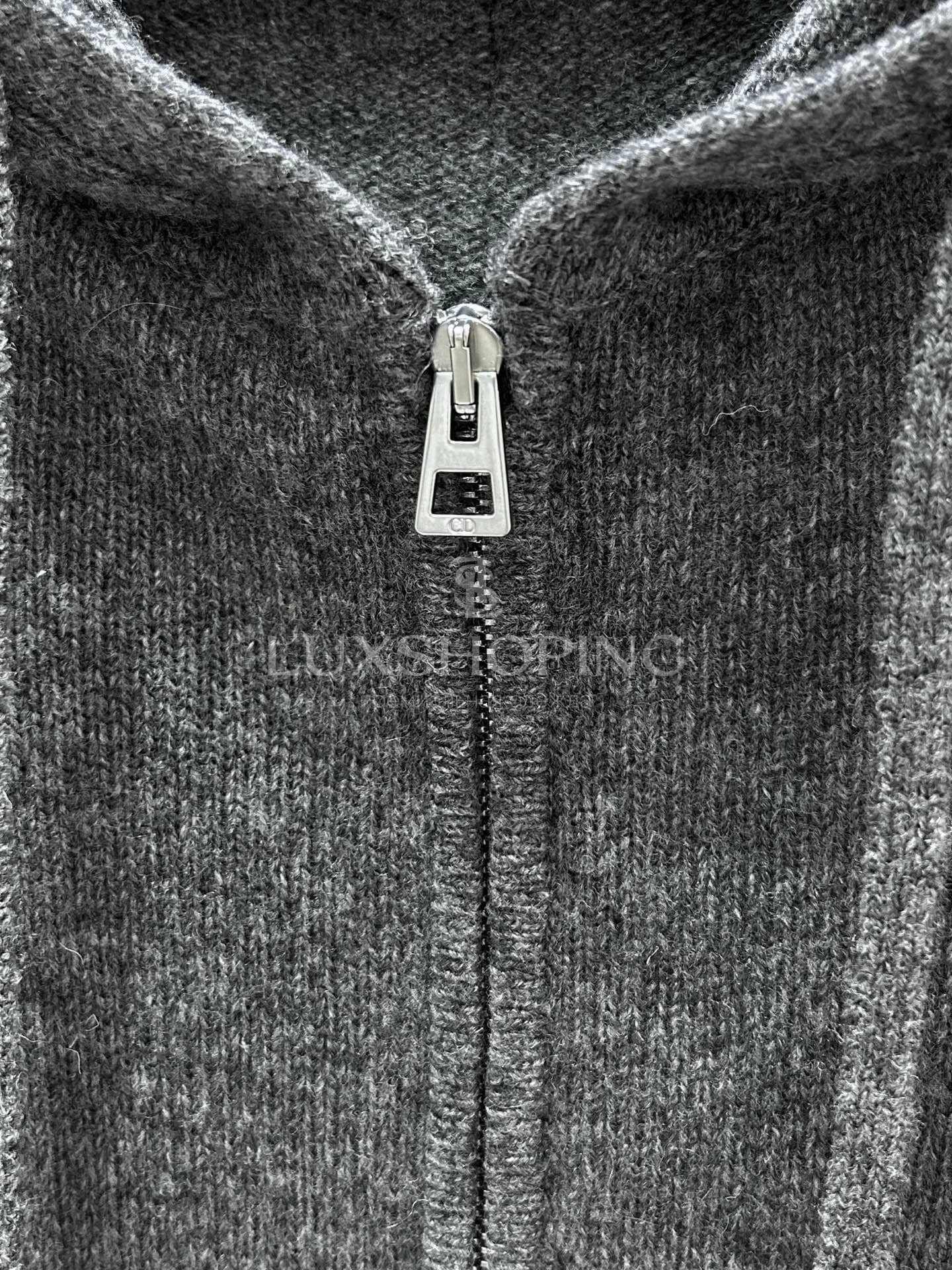 Dior Вязаная худи на молнии из шерсти, коллекция 25FW - фото 5