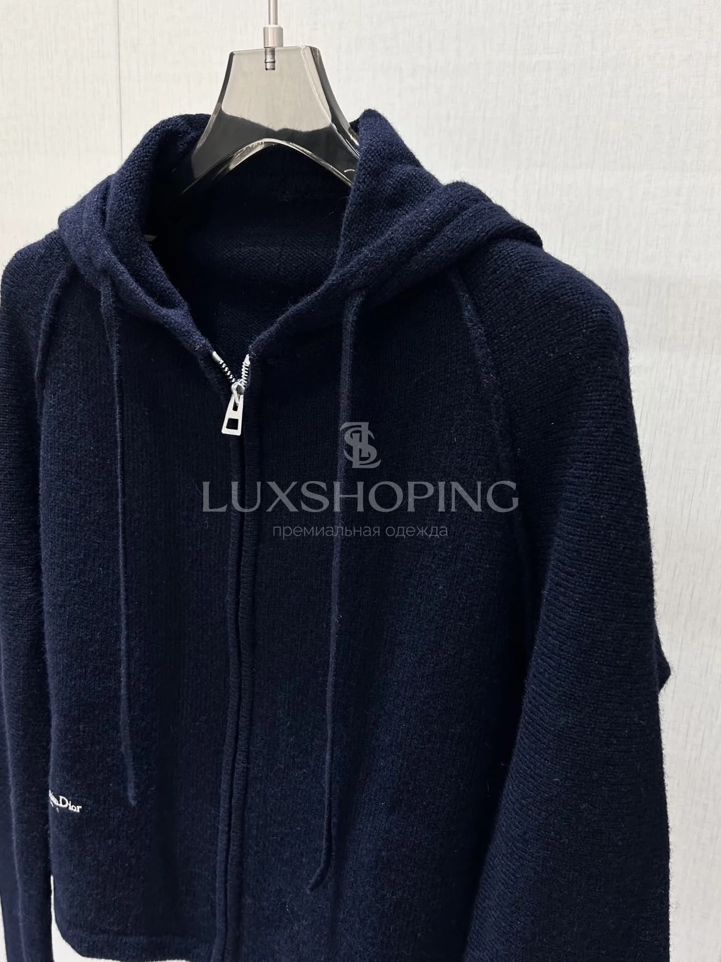 Dior Вязаная худи на молнии из шерсти, коллекция 25FW - фото 9