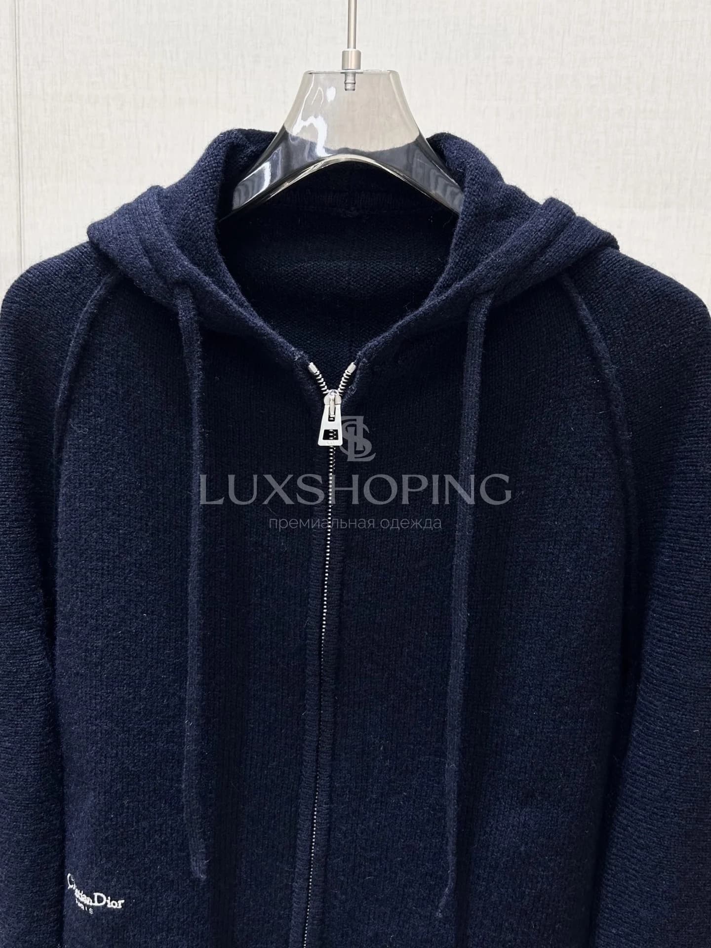 Dior Вязаная худи на молнии из шерсти, коллекция 25FW - фото 10