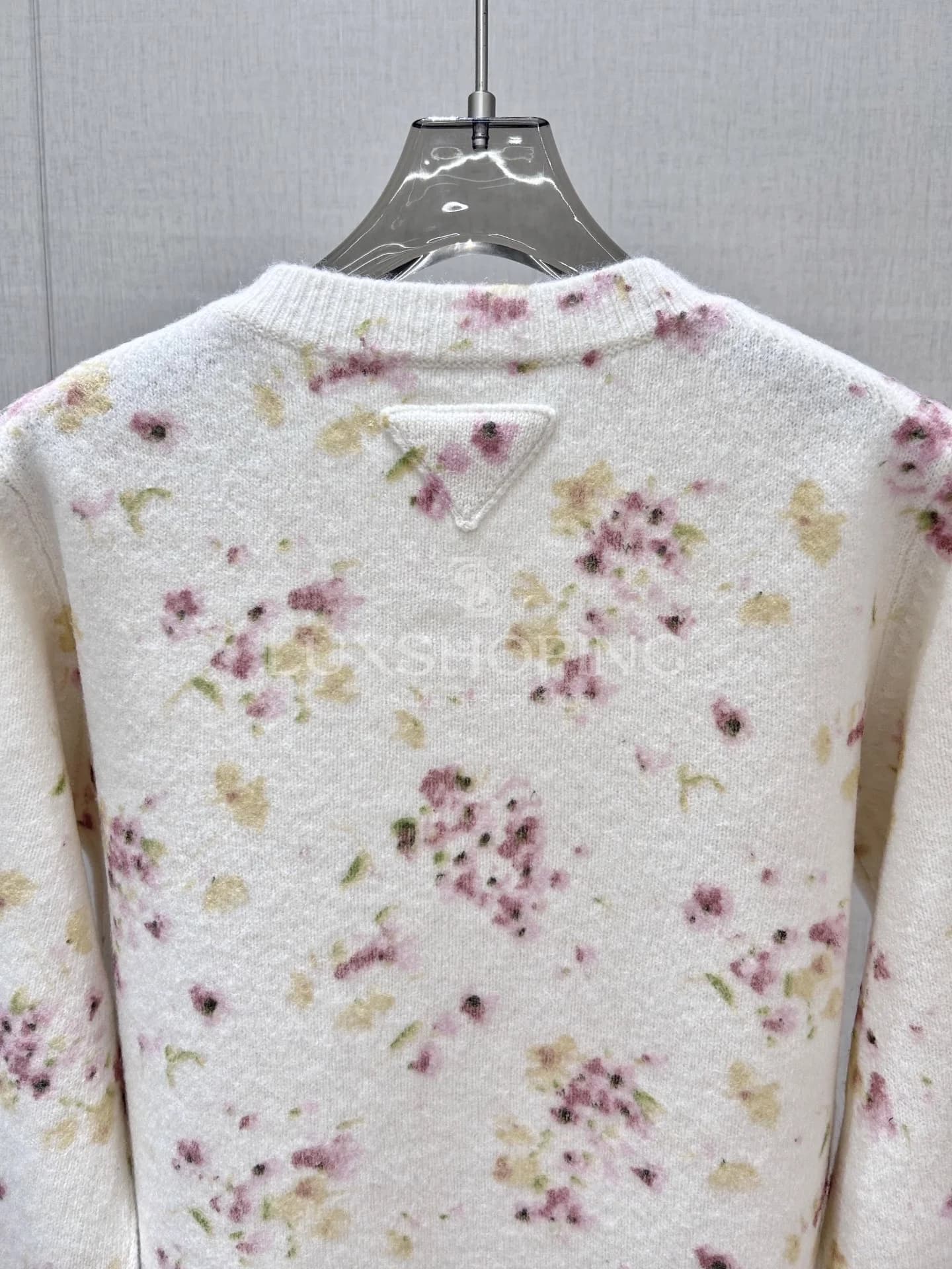 Prada Вязаный кардиган с цветочным принтом, коллекция 25SS - фото 3