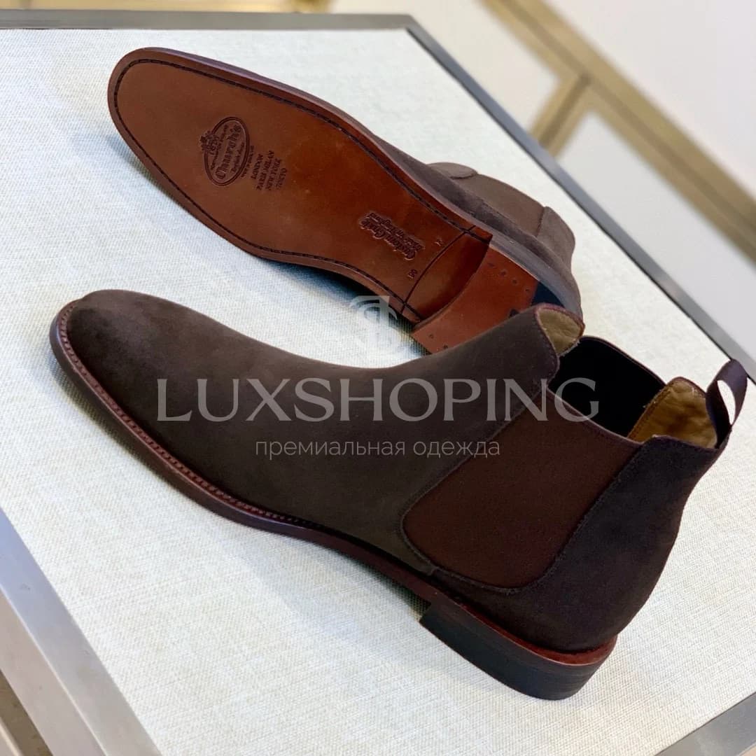 Church’s Chelsea Boots  Мужские челси из натуральной замши, шоколадный оттенок - фото 7