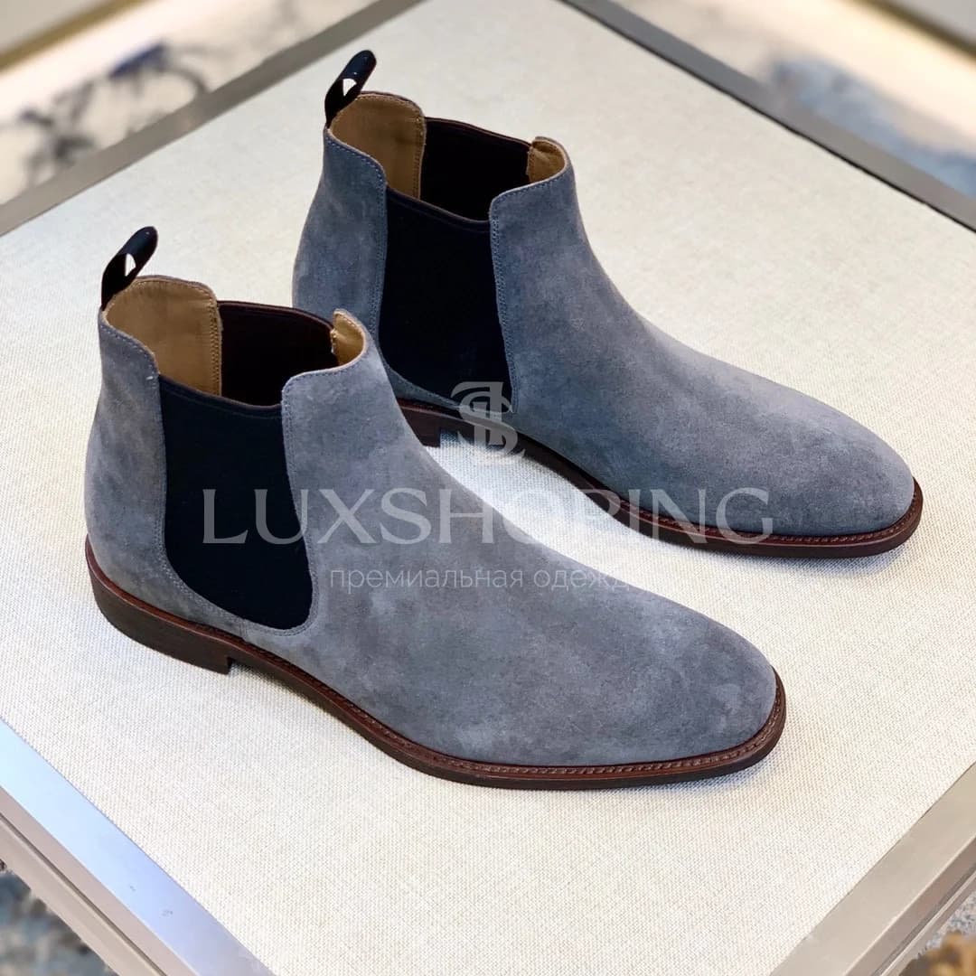 Church’s Chelsea Boots  Мужские челси из серой замши, ручная работа в Англии - фото 4