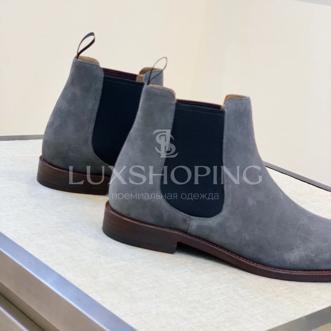Church’s Chelsea Boots  Мужские челси из серой замши, ручная работа в Англии - фото 8