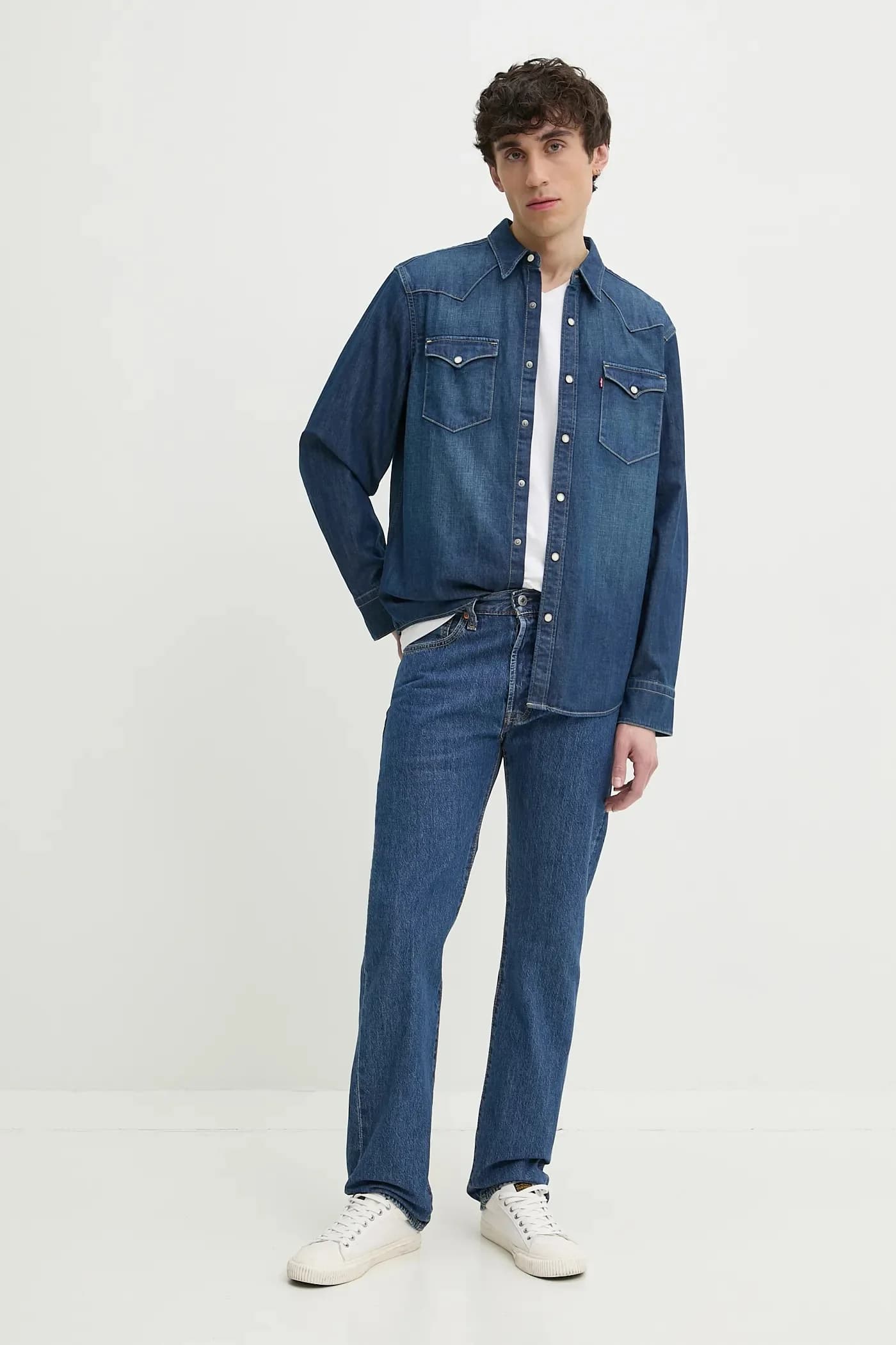 501® джинсы LEVIS®ORIGINAL FIT синие для мужчин - фото 2