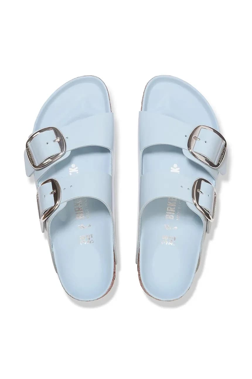 Кожаные шлепанцы Arizona с большой пряжкой - фото 4