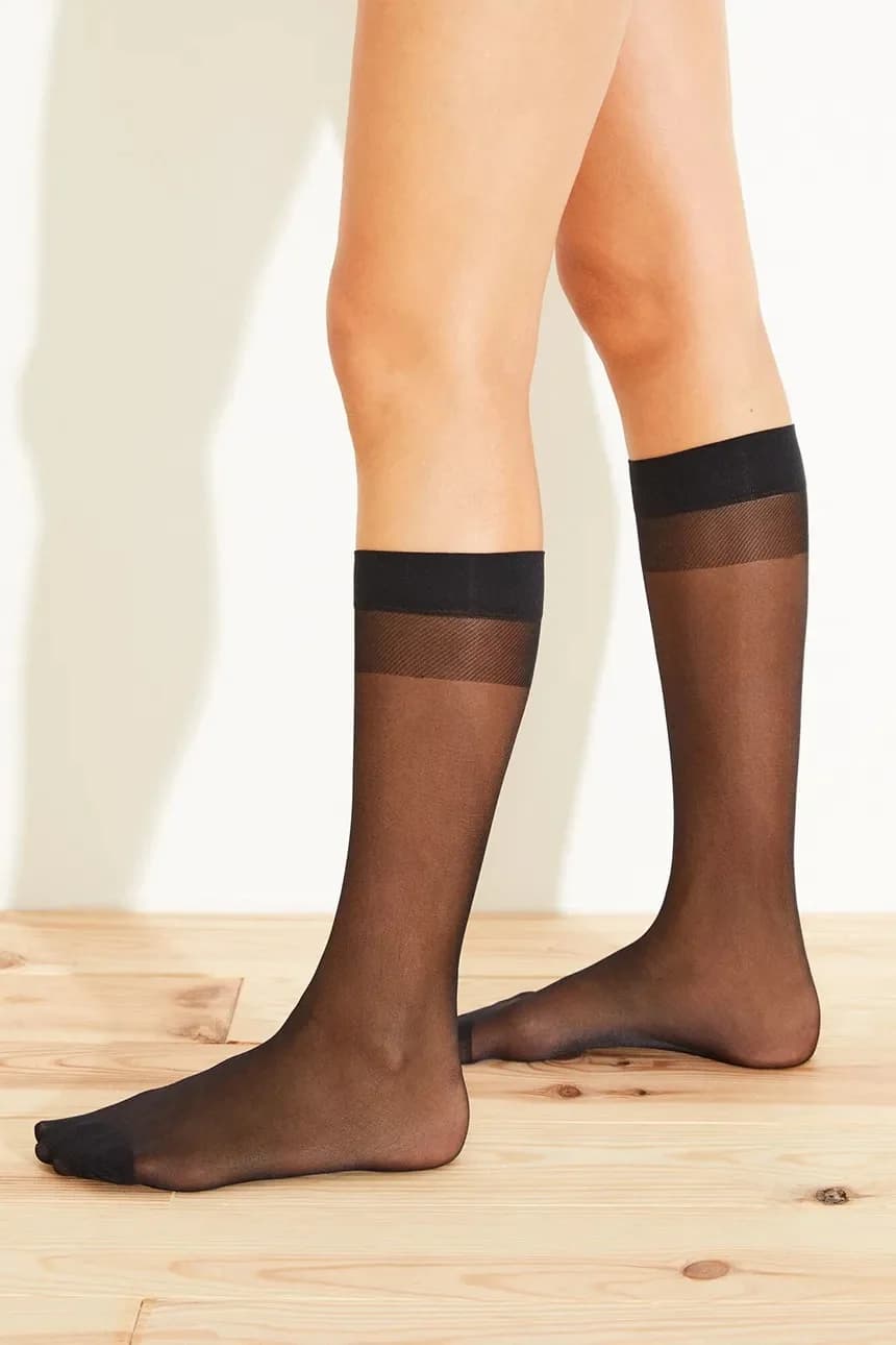 MINI BASIC SOCKINGS, 2 пары гольфов - фото 2