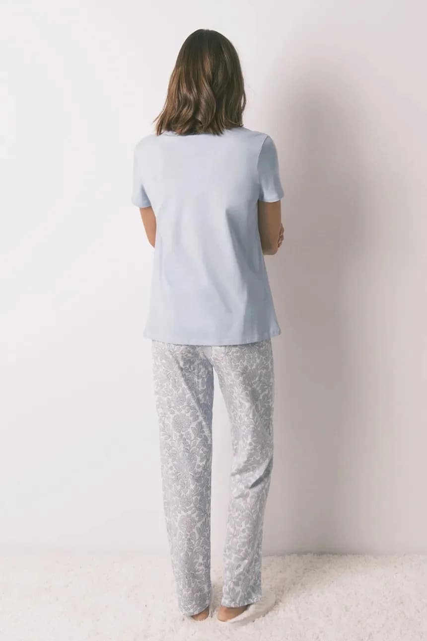 Хлопковый пижамный комплект - фото 2