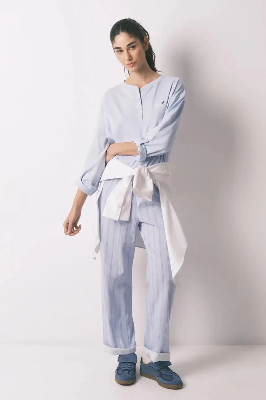 Хлопковые пижамные штаны - фото 2