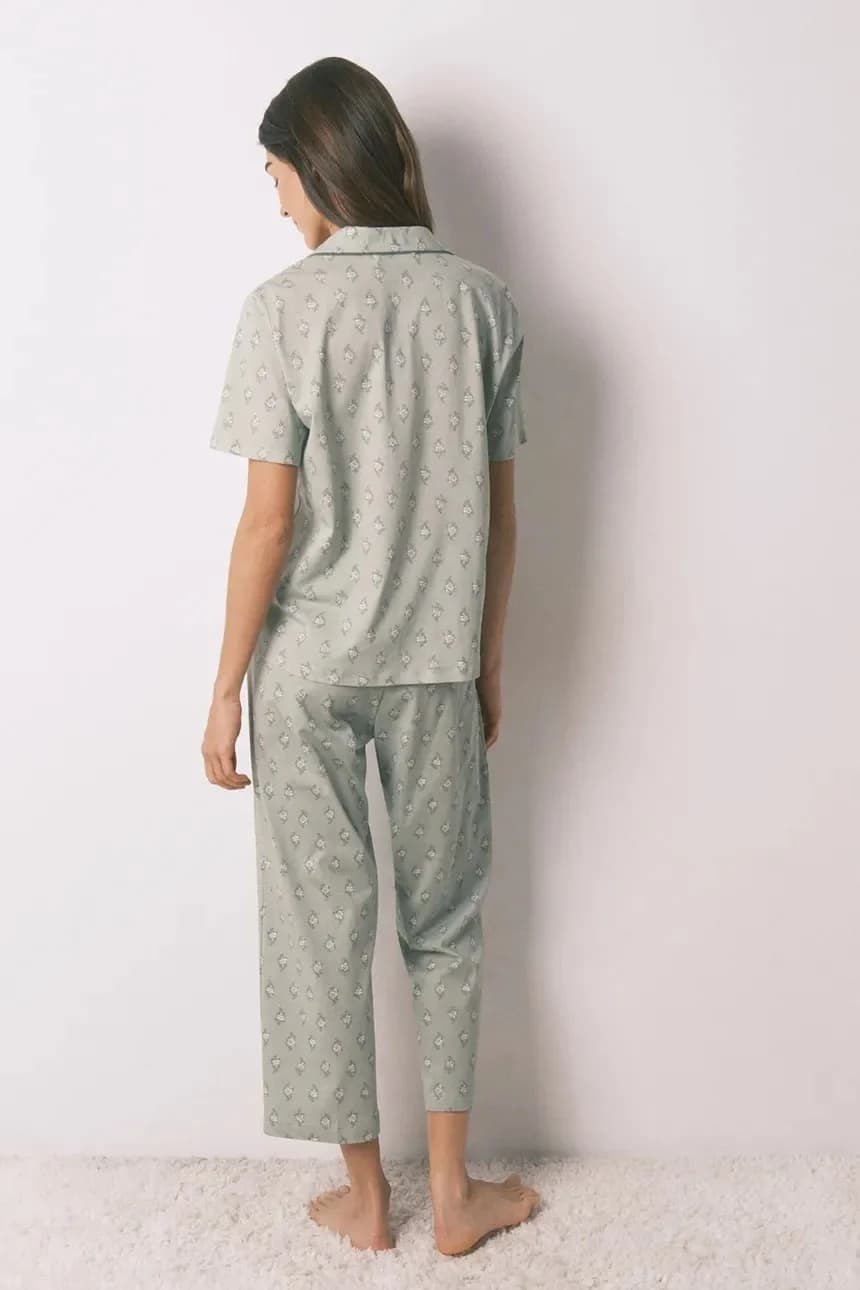 Хлопковый пижамный комплект - фото 2