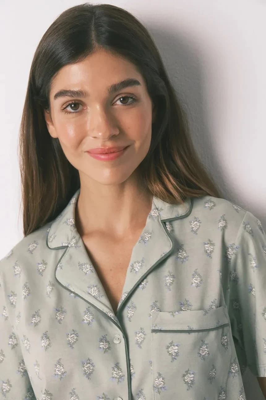 Хлопковый пижамный комплект - фото 4