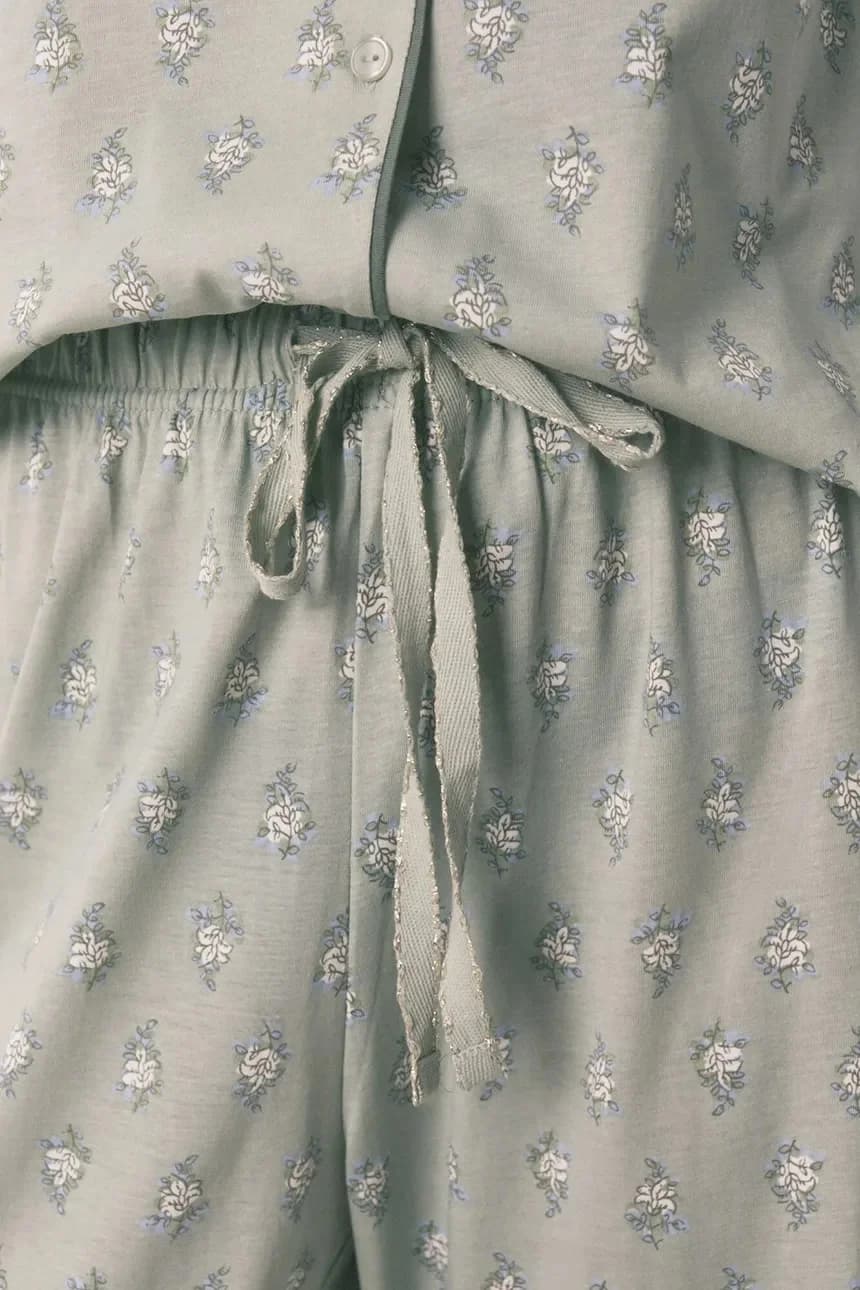 Хлопковый пижамный комплект - фото 5