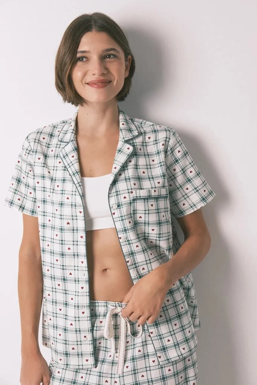 Хлопковый пижамный комплект - фото 4