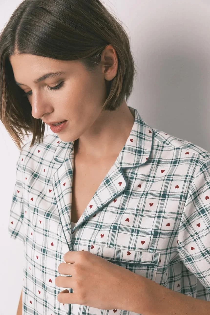 Хлопковый пижамный комплект - фото 5