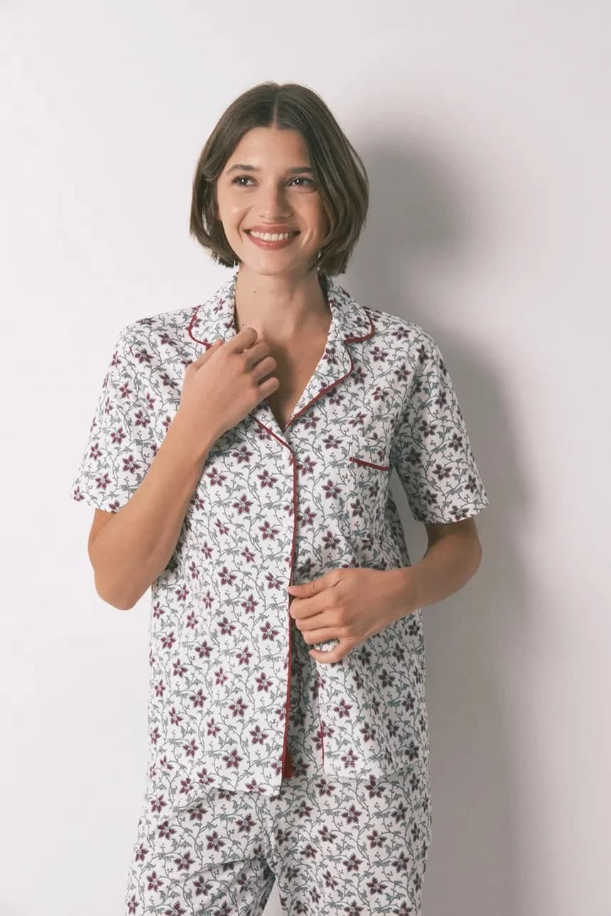 Хлопковый пижамный комплект - фото 3