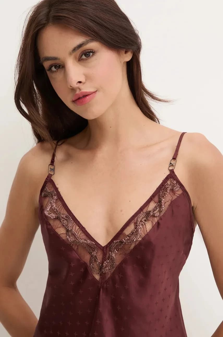 Шелковый пижамный топ - фото 2