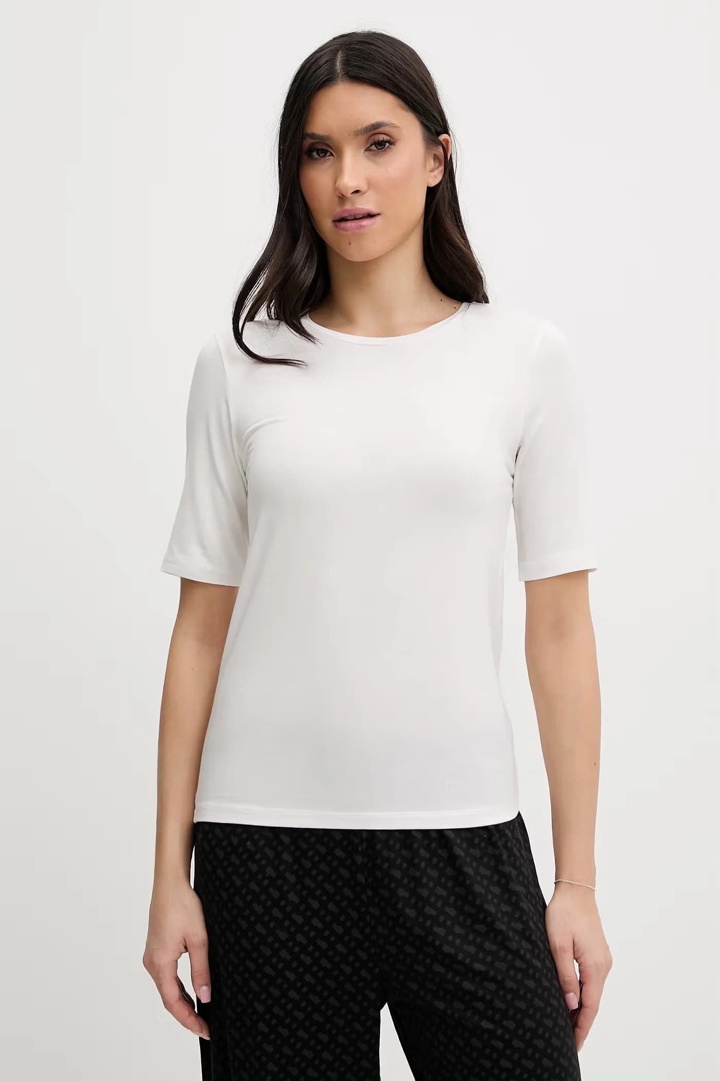 Пижамная футболка с шелком