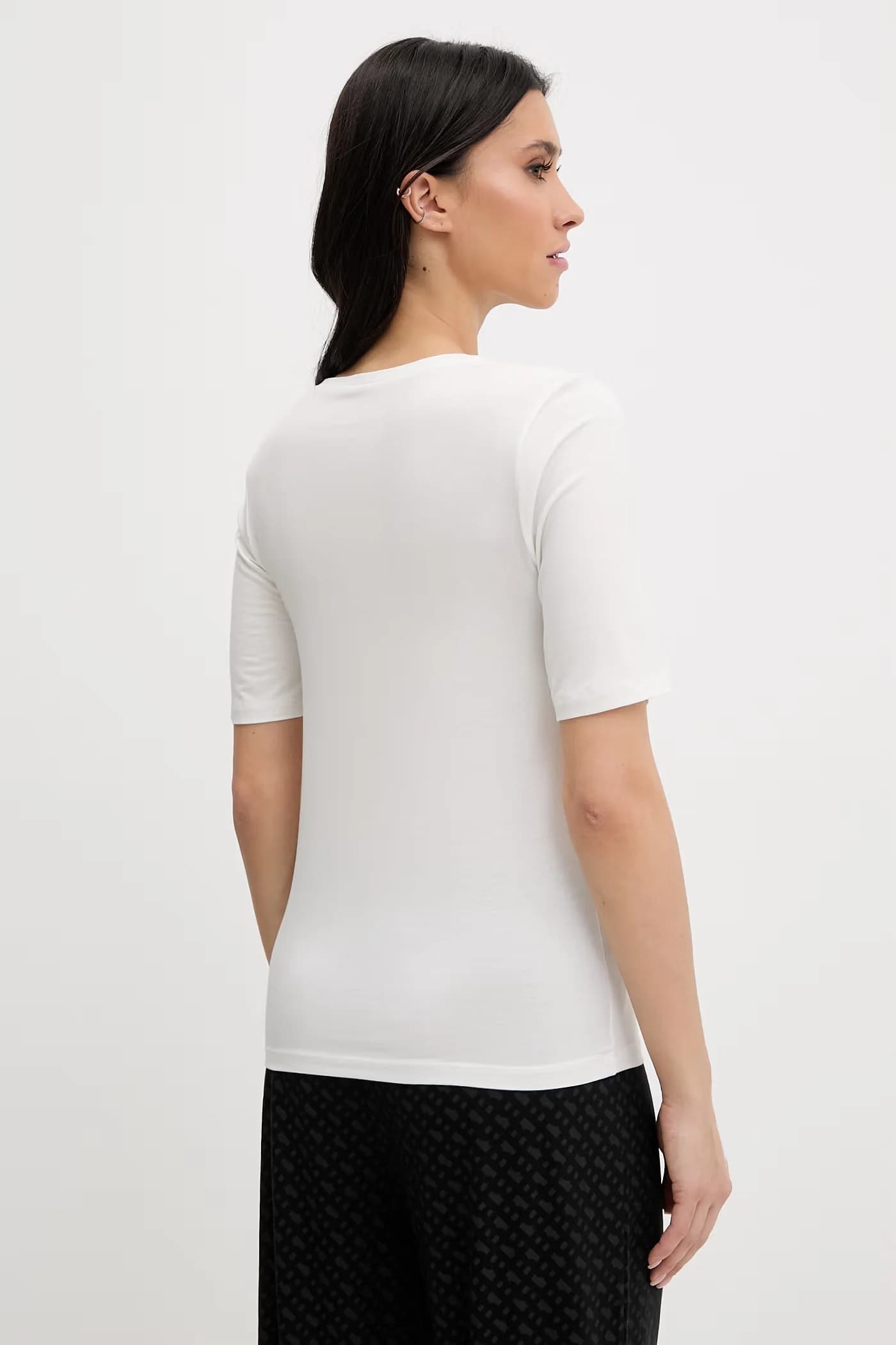 Пижамная футболка с шелком - фото 3