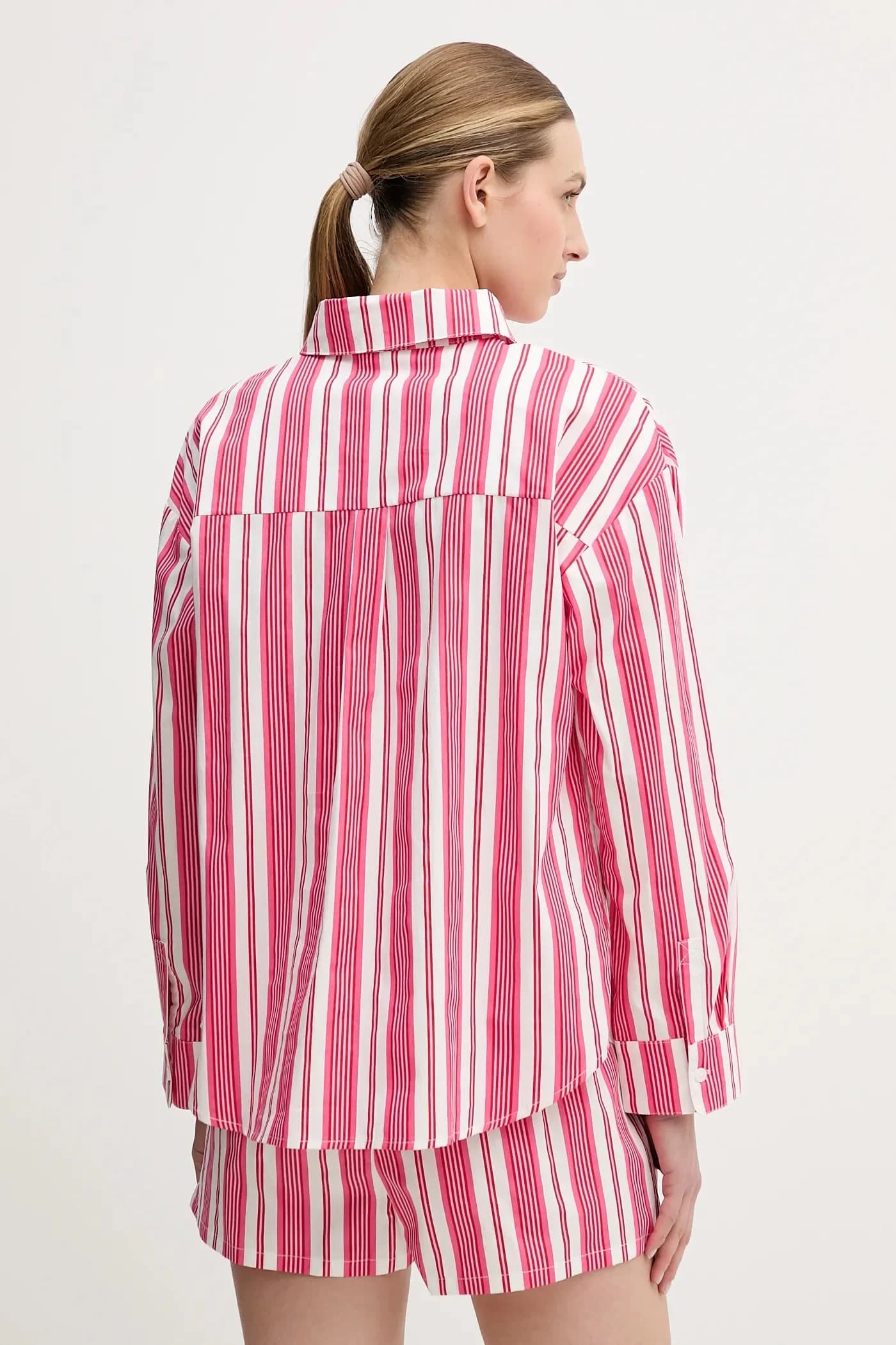 Хлопковая пижамная рубашка - фото 3