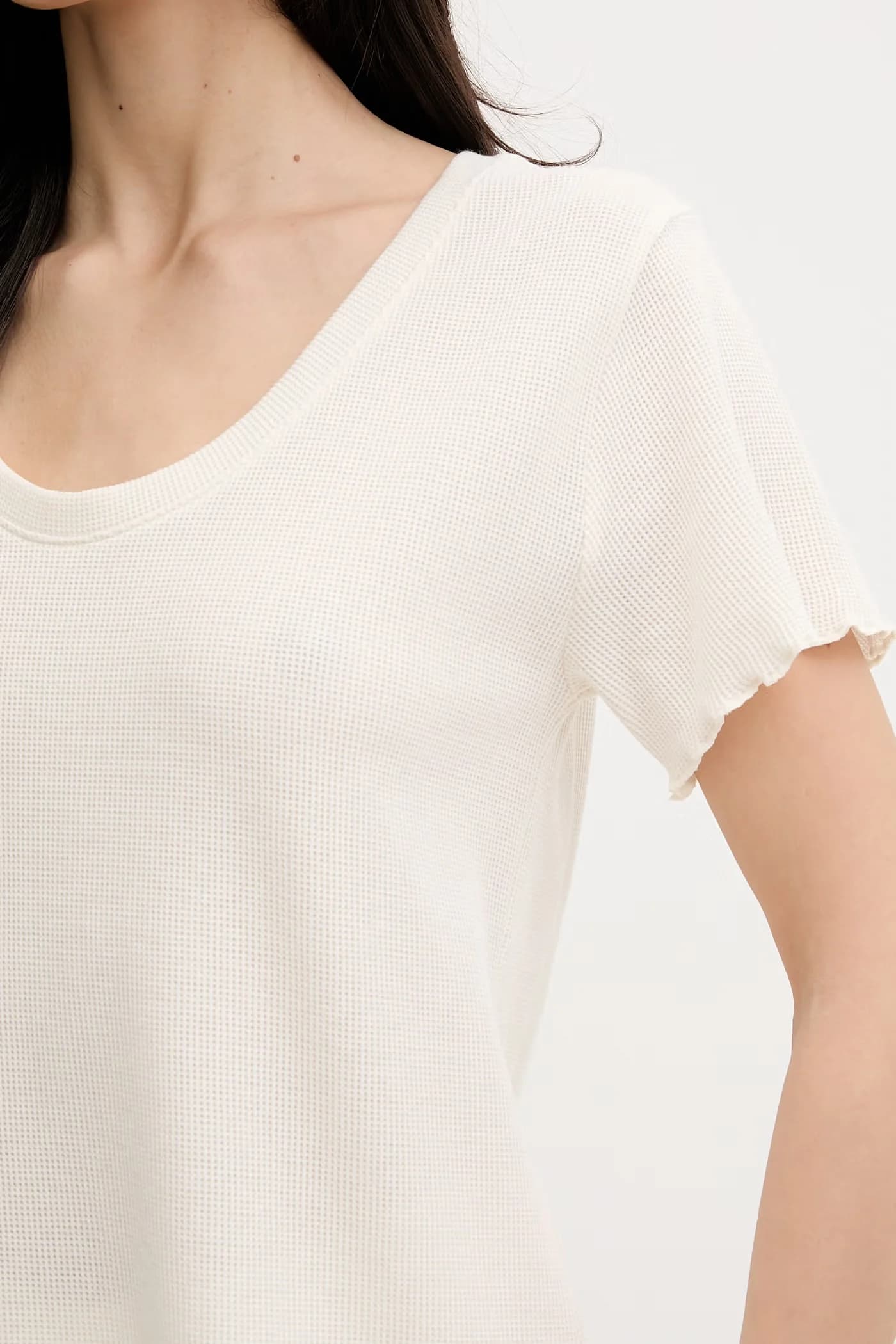 Уютная футболка с вафельной пижамой - фото 5