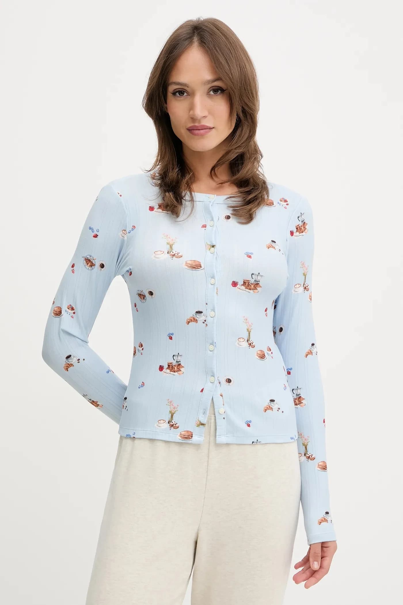 Пижамы с длинными рукавами