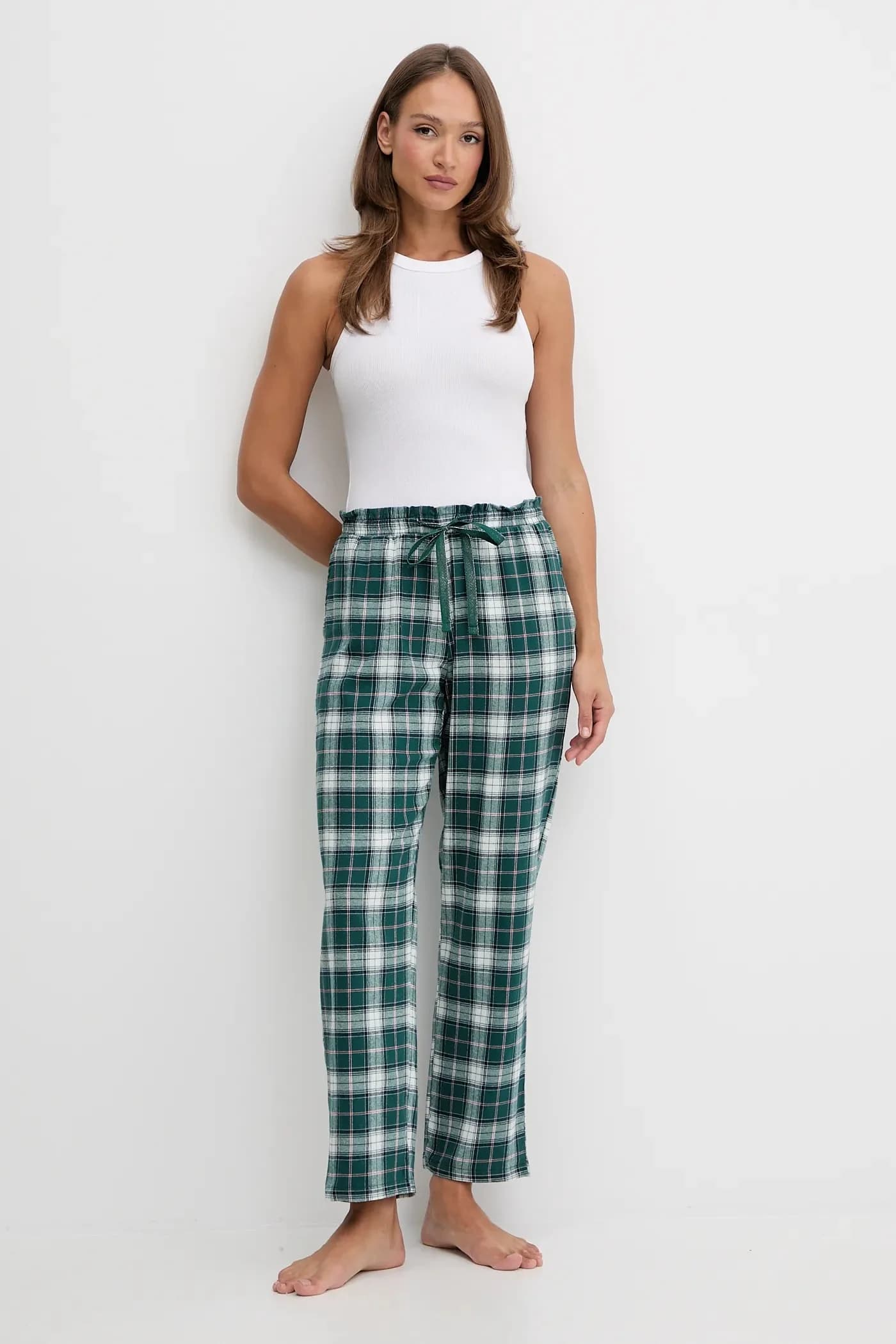 Хлопковые пижамные штаны - фото 2