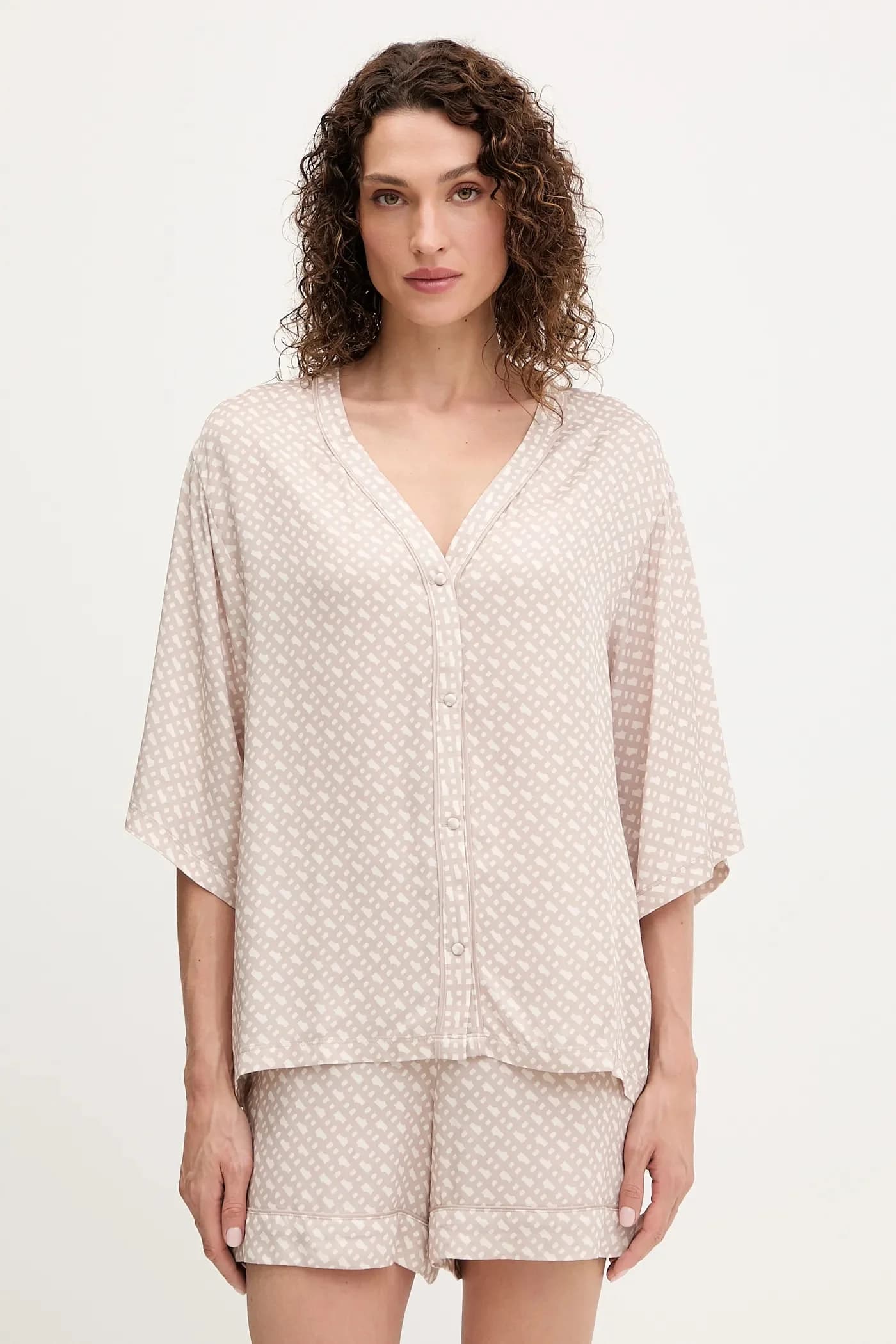 Сатиновые пижамные шорты AOP_Shorts - фото 4