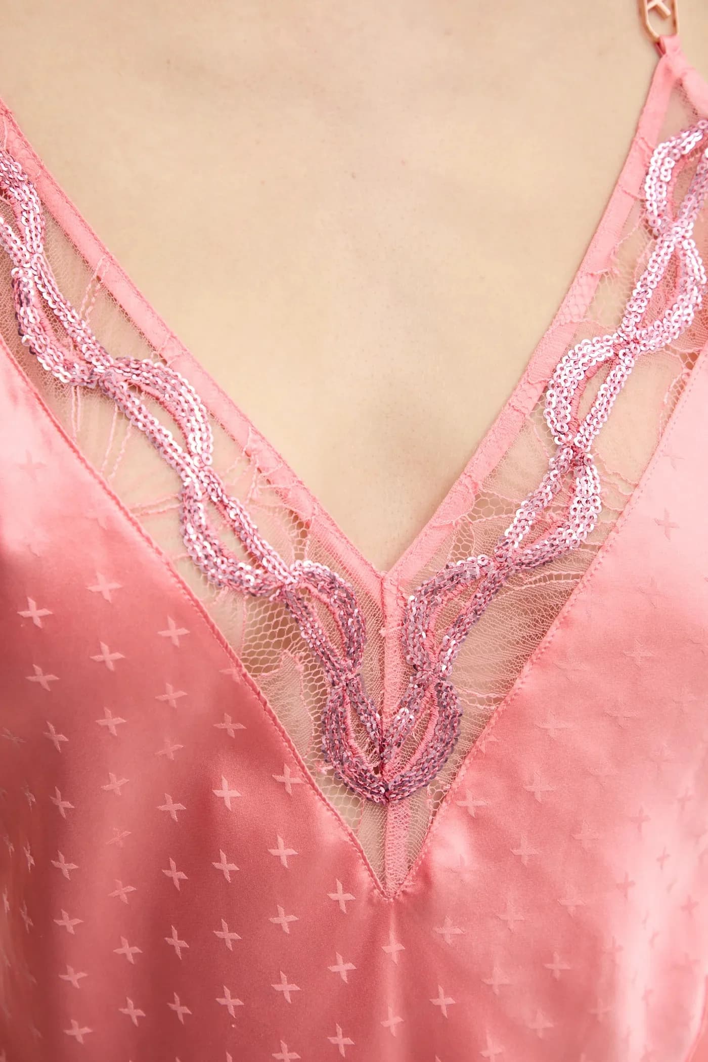 Шелковый пижамный топ - фото 4