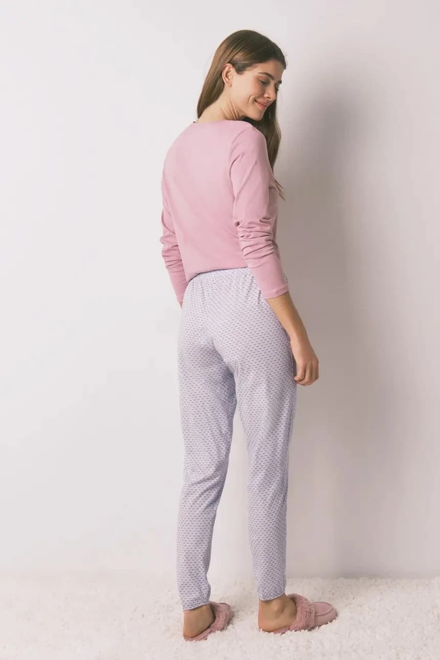 Хлопковые пижамные штаны - фото 4