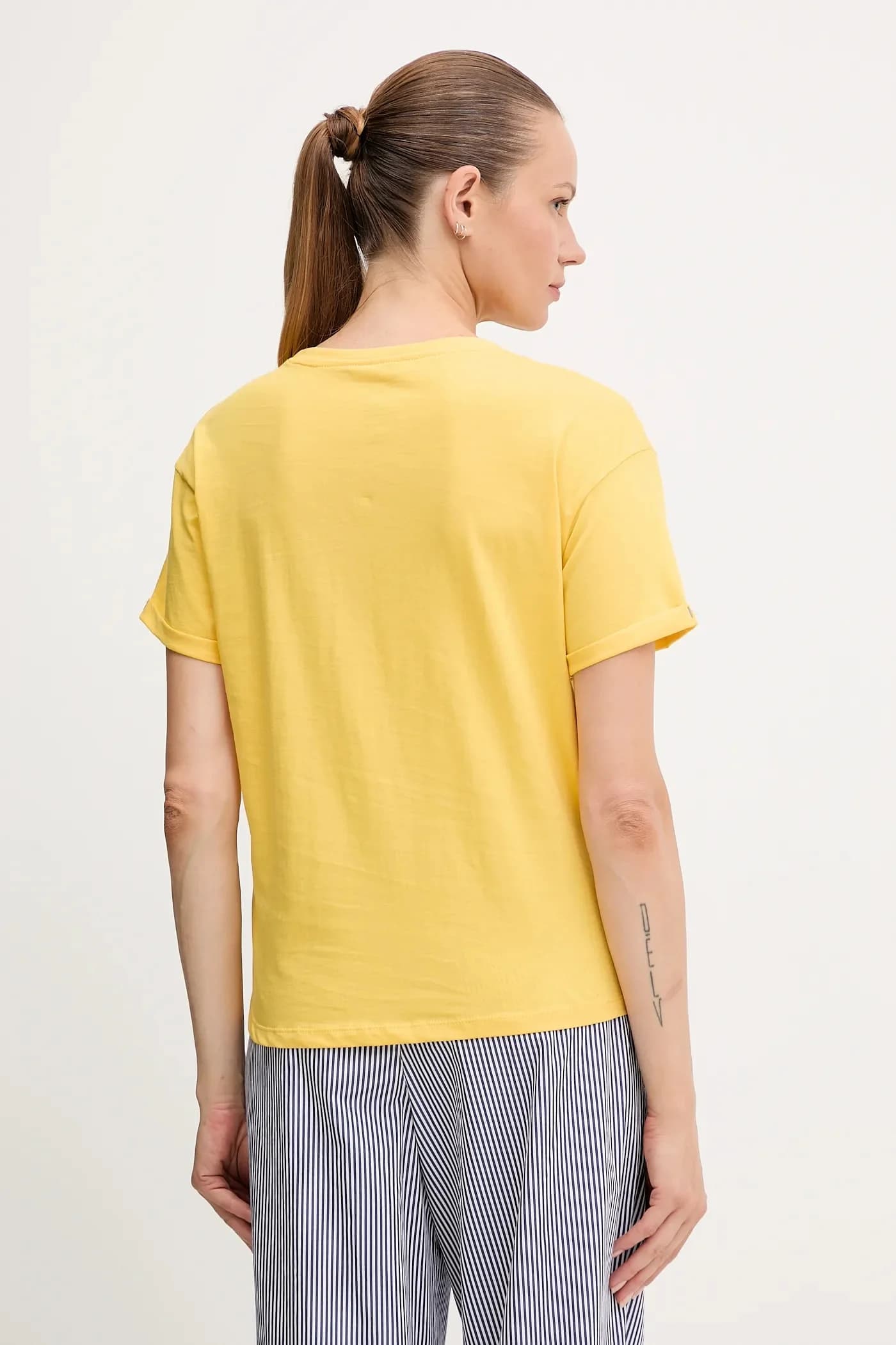 Хлопковая пижамная футболка - фото 3