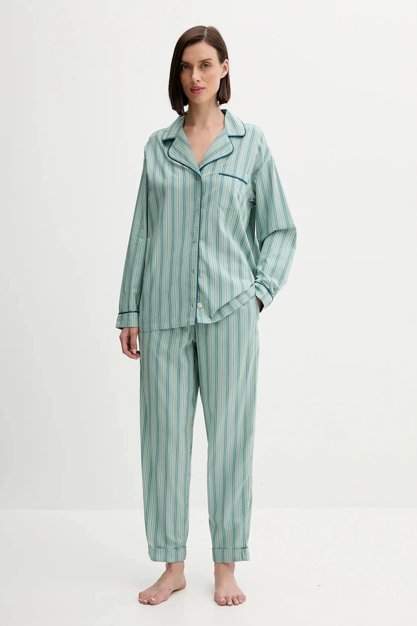 Хлопковые пижамные штаны - фото 2