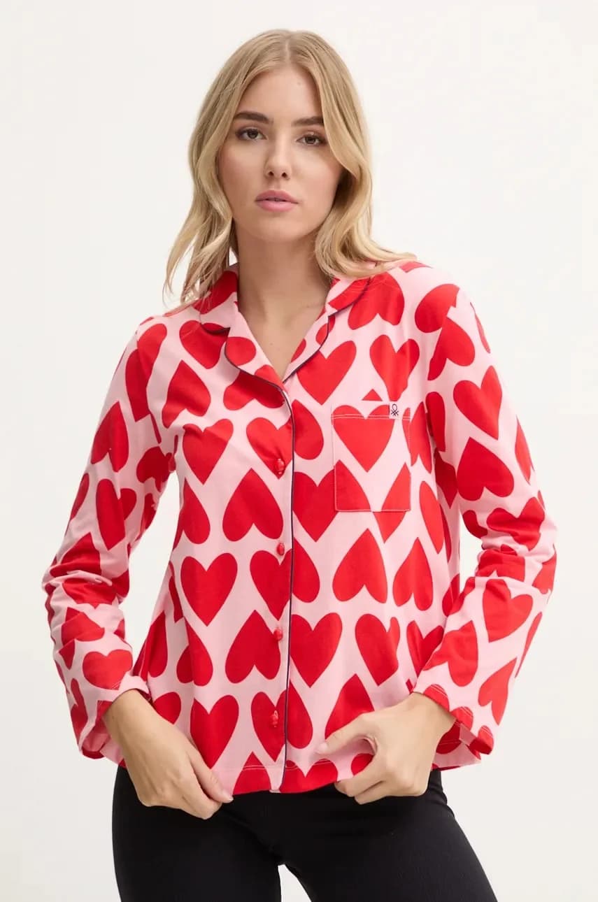 Хлопковая пижамная рубашка