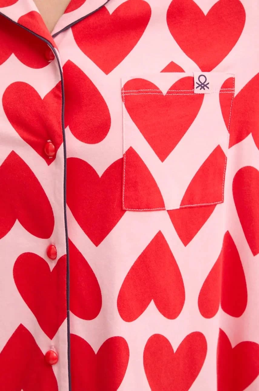 Хлопковая пижамная рубашка - фото 4