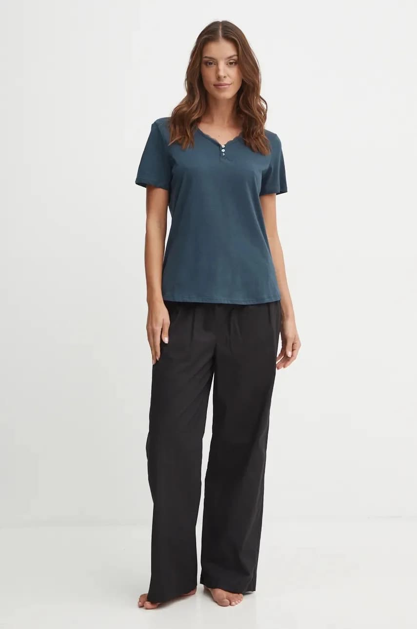 Хлопковая пижамная футболка MIX AND MATCH CEREMONY - фото 2