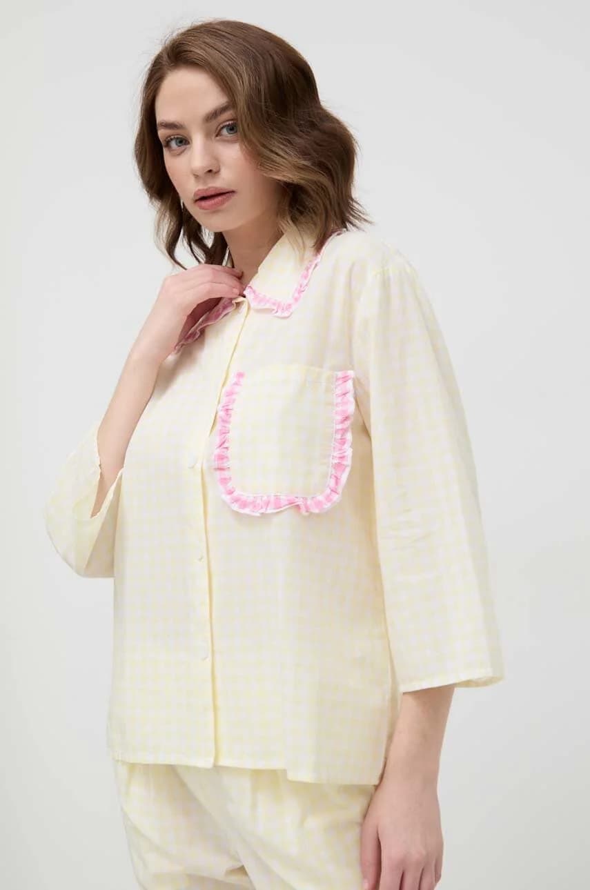 Хлопковая пижамная рубашка