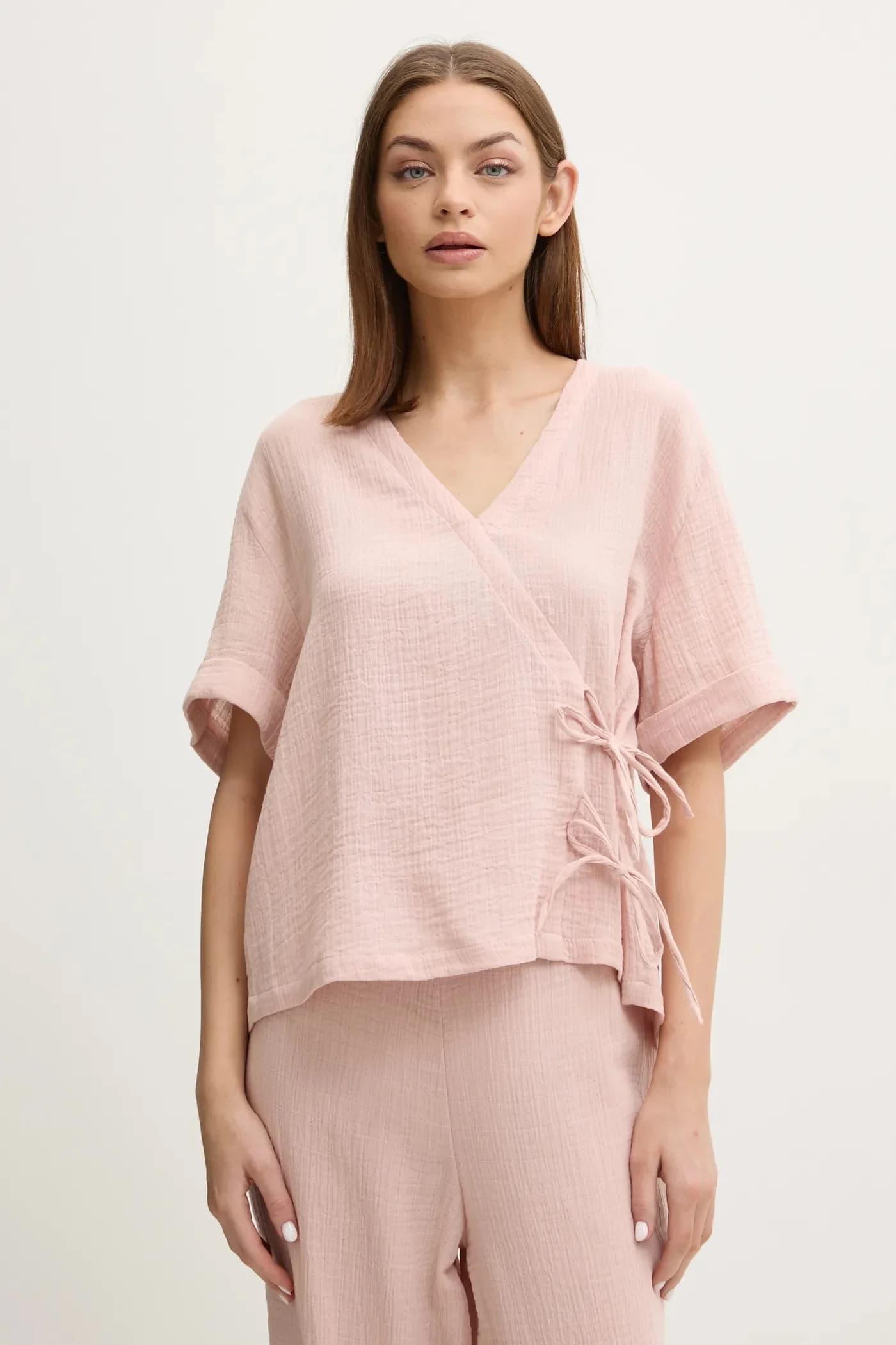 Хлопковая пижамная футболка