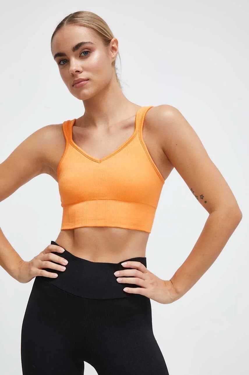 Бесшовный бюстгальтер для йоги в рубчик - фото 4